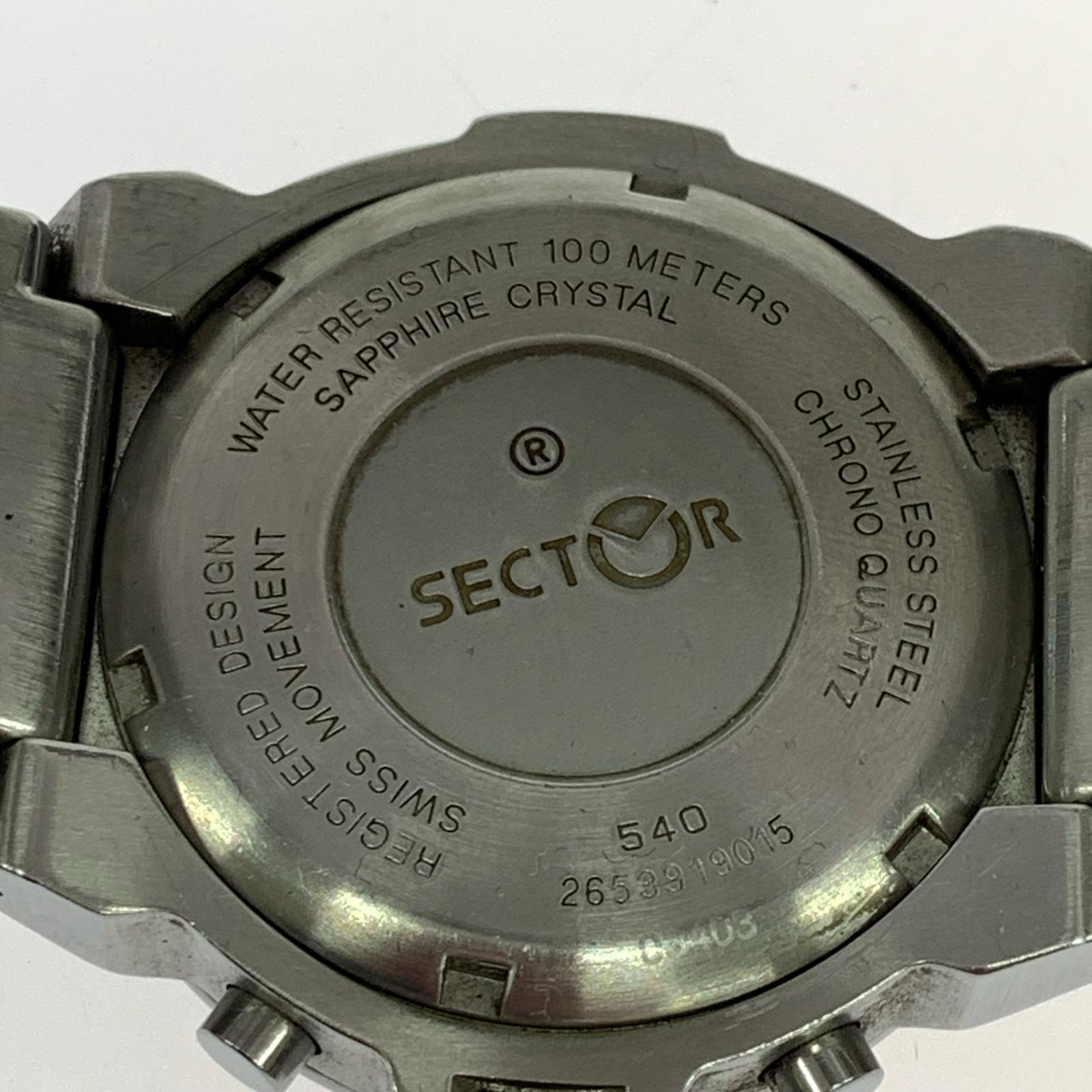 腕時計 SECTOR 540クロノグラフ クォーツ時計 シルバー