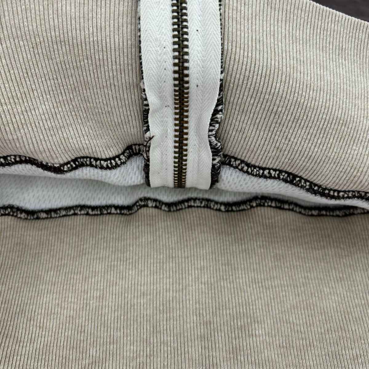 スウェット 刺繍 ジップスウェット 4TH BOMB WING (M) 茶 M ブラウン