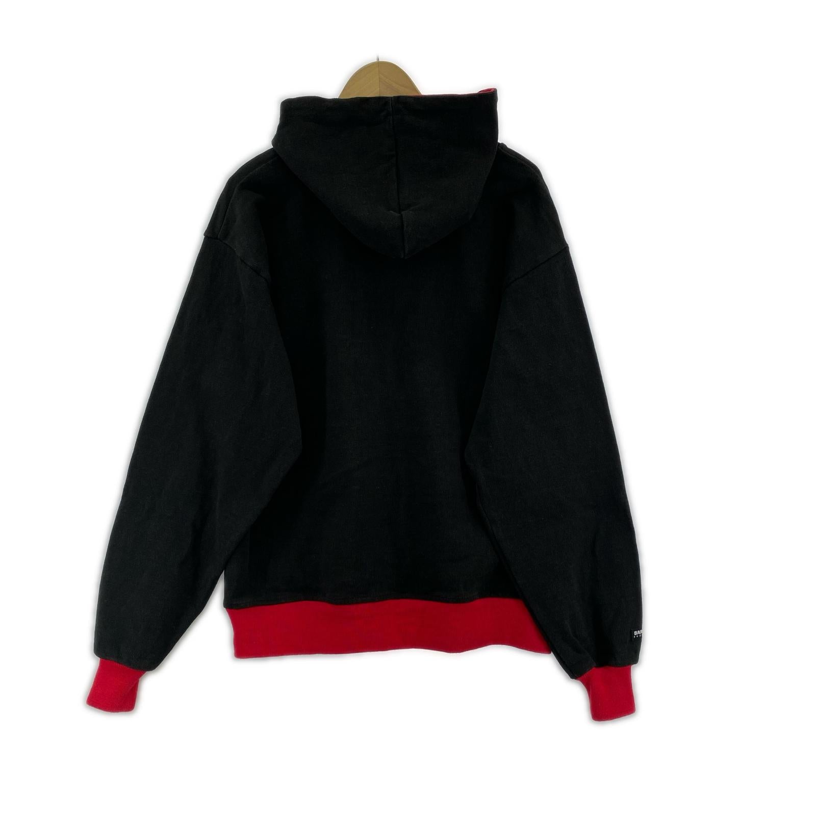 パーカー junkystyle別注 12oz STRING HOODIE ツートンパーカー M ブラック