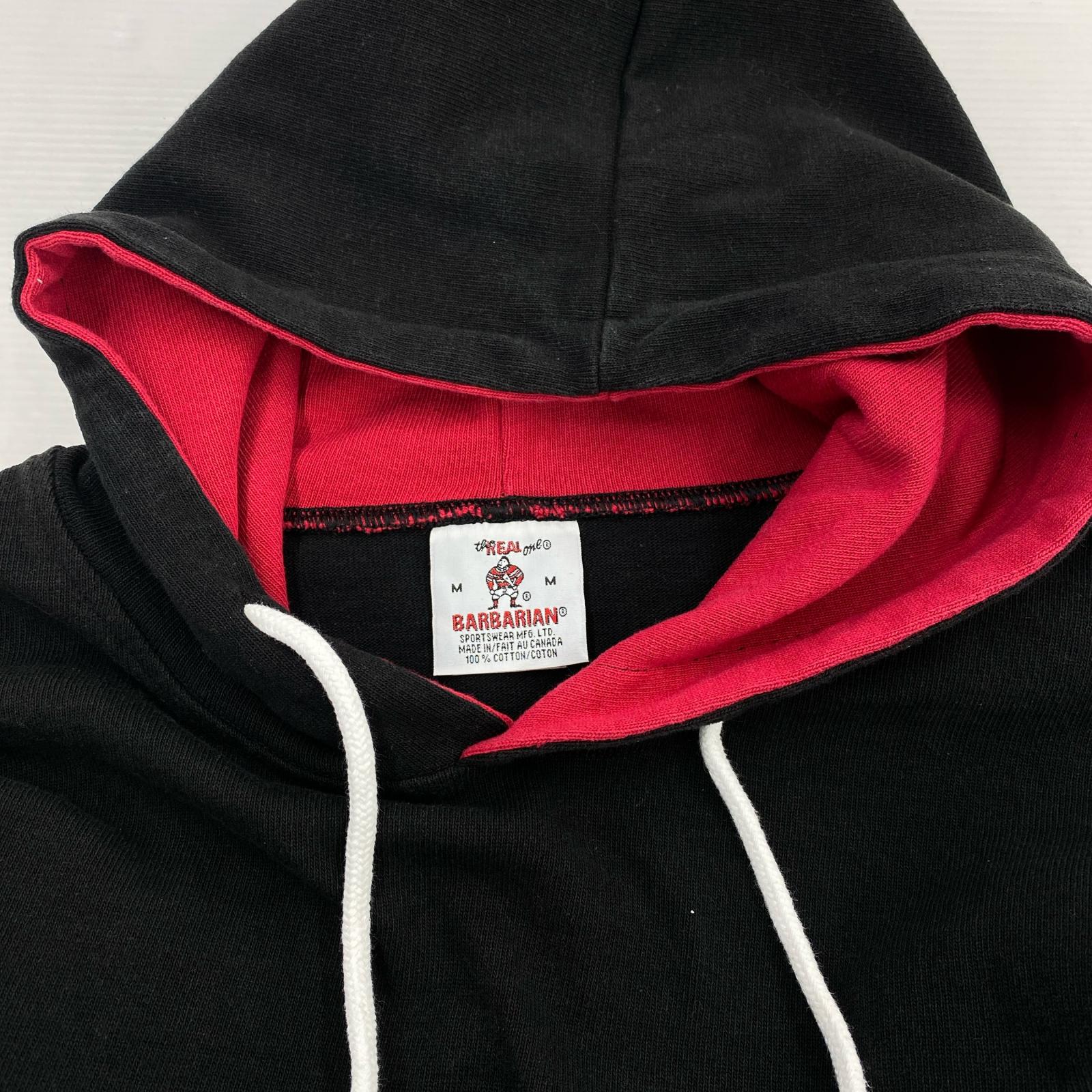 パーカー junkystyle別注 12oz STRING HOODIE ツートンパーカー M ブラック