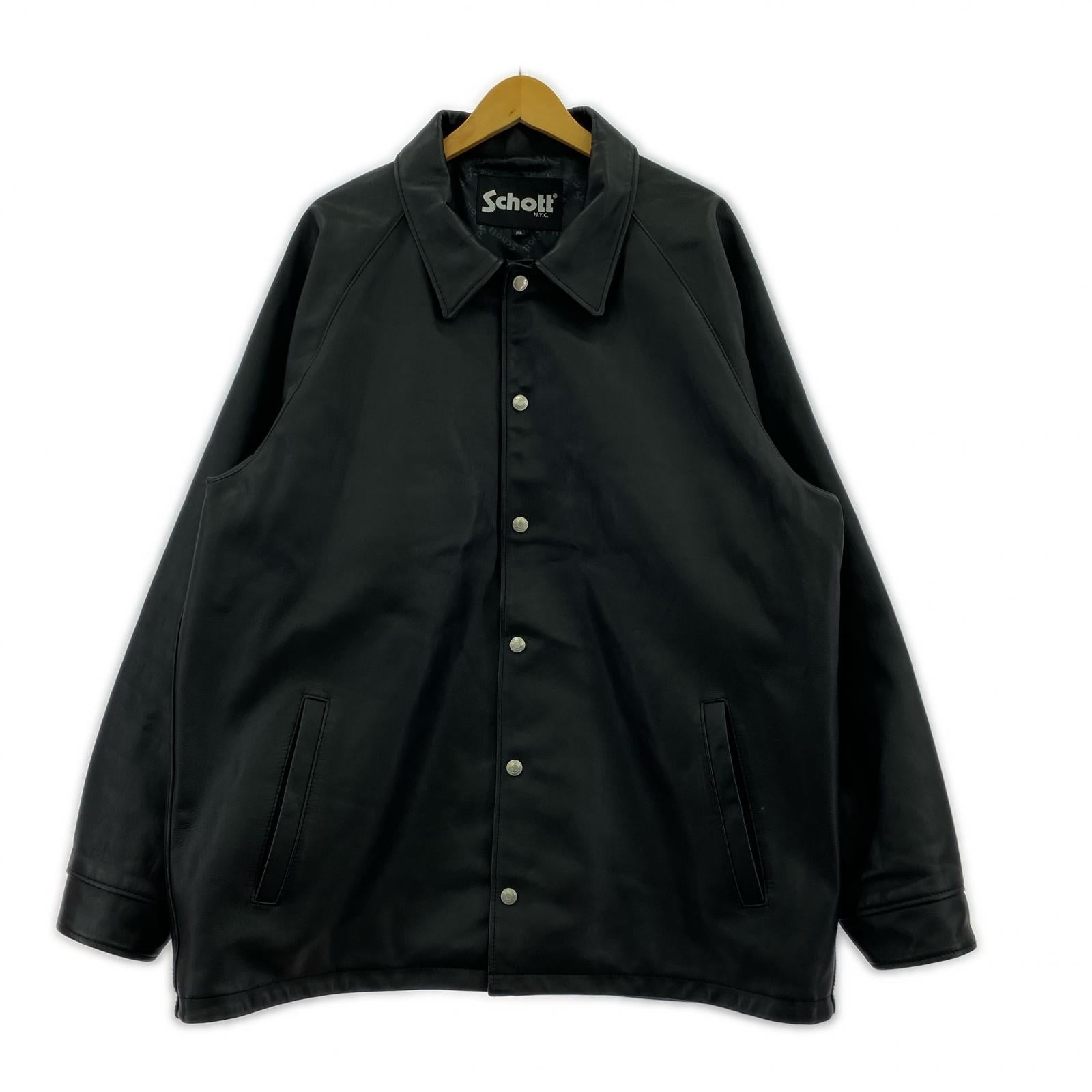 レザージャケット シープスキン レザージャケット 黒(2XL) ブラック