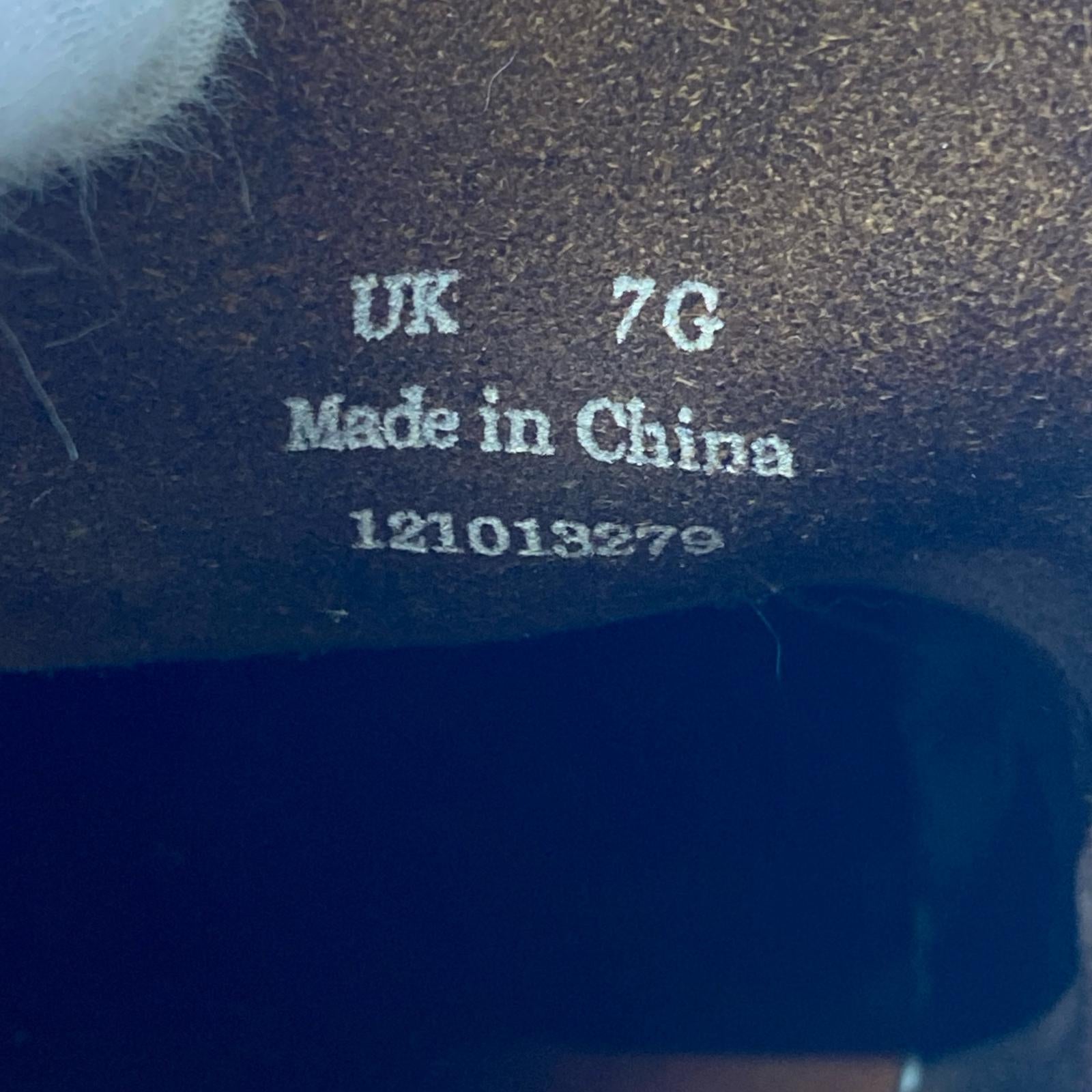 シューズ スウェード 茶 UK7G ブラウン