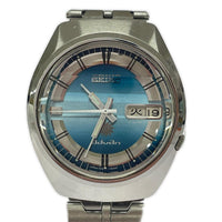 腕時計 SEIKO 7019-7250 advan カットガラス ブルーグラデーション 腕時計 AT シルバー