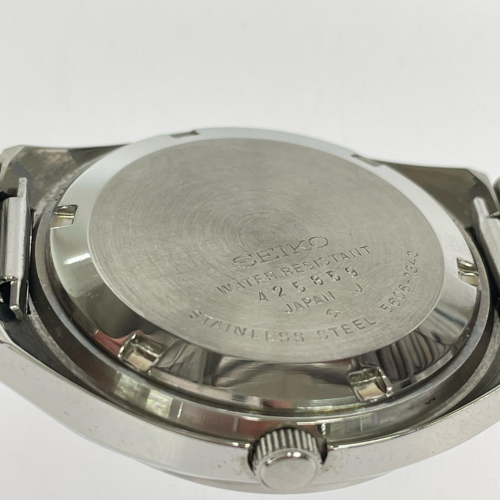 腕時計 SEIKO 5606-7340 LM Lord Matic ネイビーダイヤル 腕時計 AT シルバー