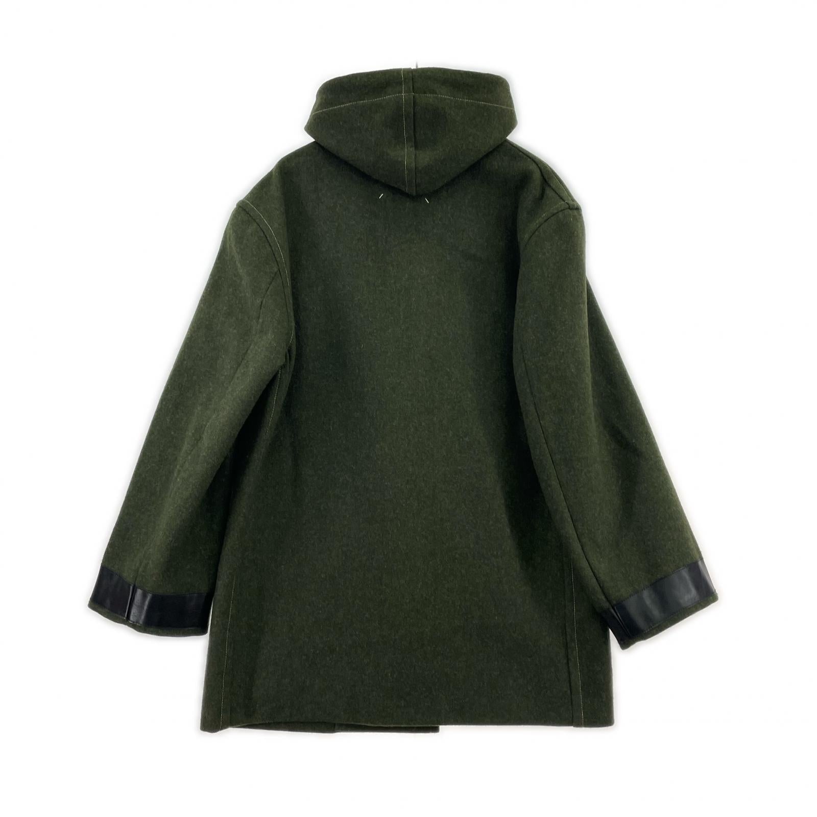 ブルゾン 21AW フェイクレザー切替ダッフルコート-46 46 グリーン