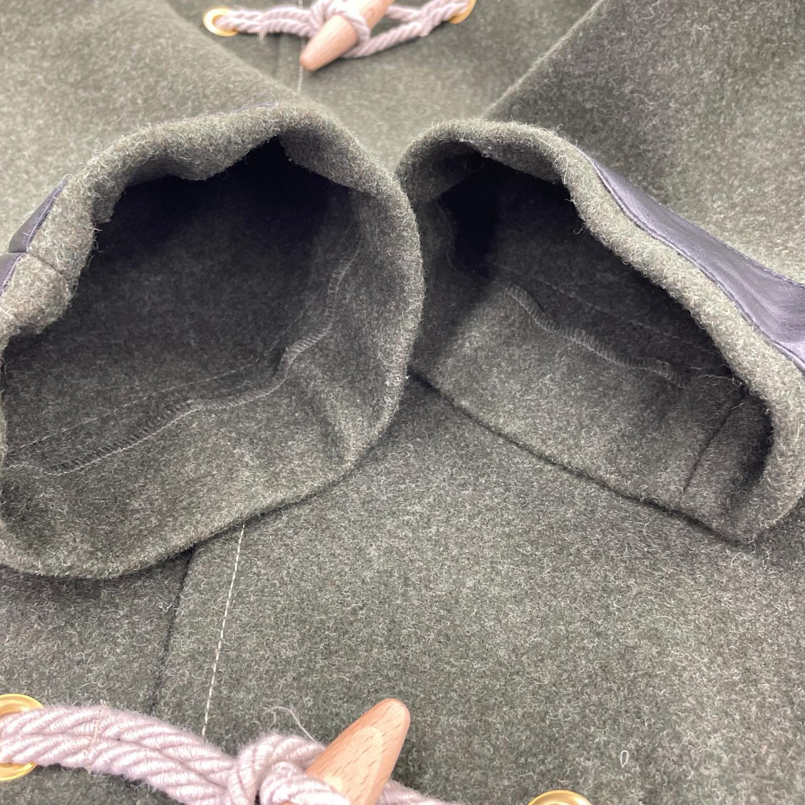 ブルゾン 21AW フェイクレザー切替ダッフルコート-46 46 グリーン