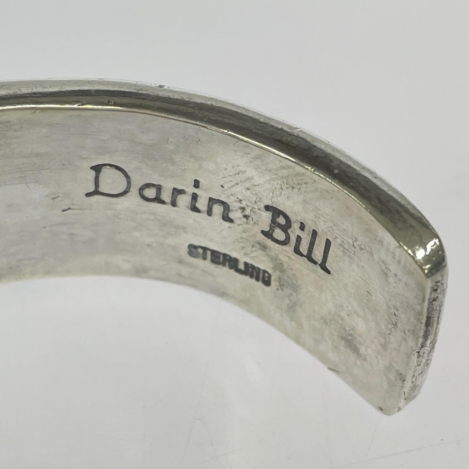 ブレスレット ナバホ Darin Bill ヘビーゲージ スタンプワーク シルバー