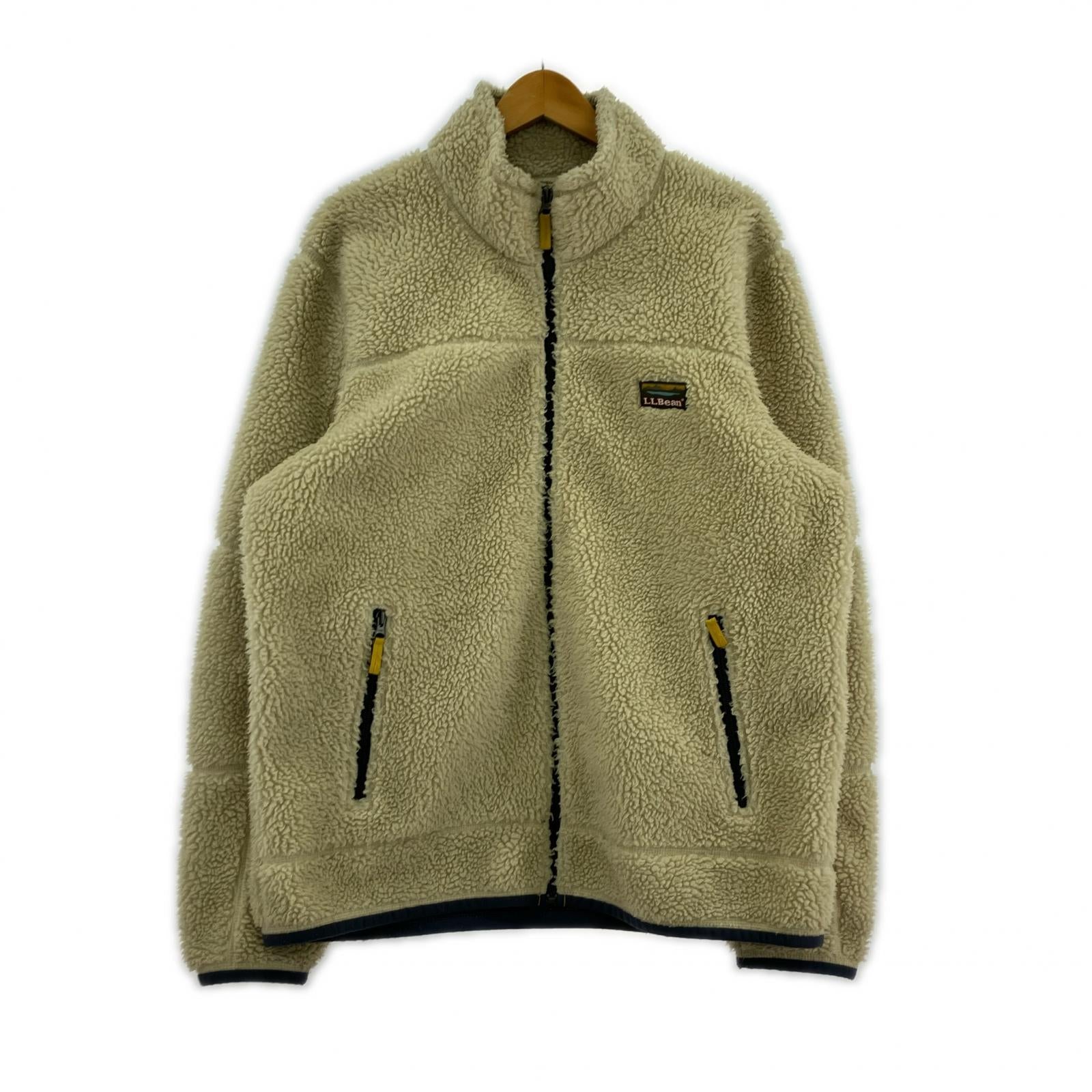 ブルゾン マウンテンパイル フリースジャケット L L ベージュ