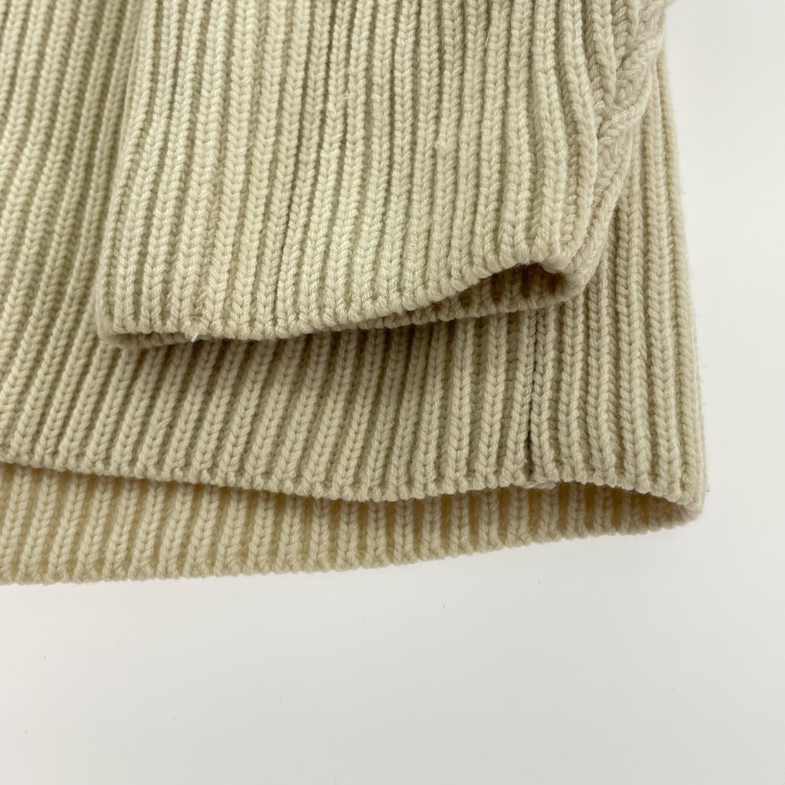 ニット SUPER FINE WOOL RIB KNIT TURTLE NECK