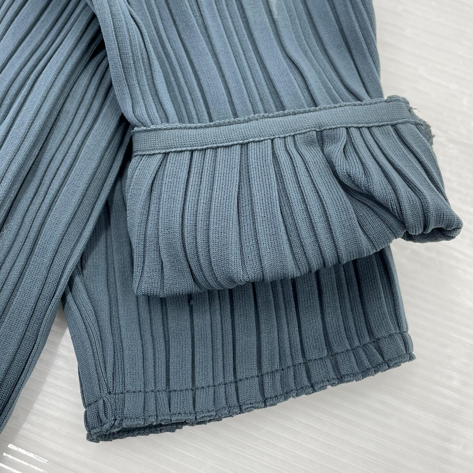 カーディガン YOKE 22SS Pleated Knit Cardigan 2 ブルー 2 ブルー