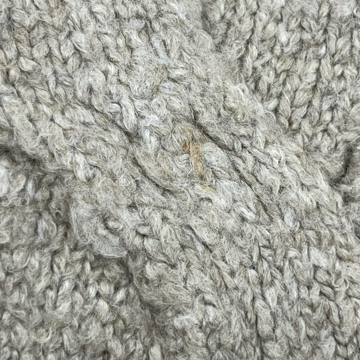 ニット ケーブルニットベスト S ベージュ