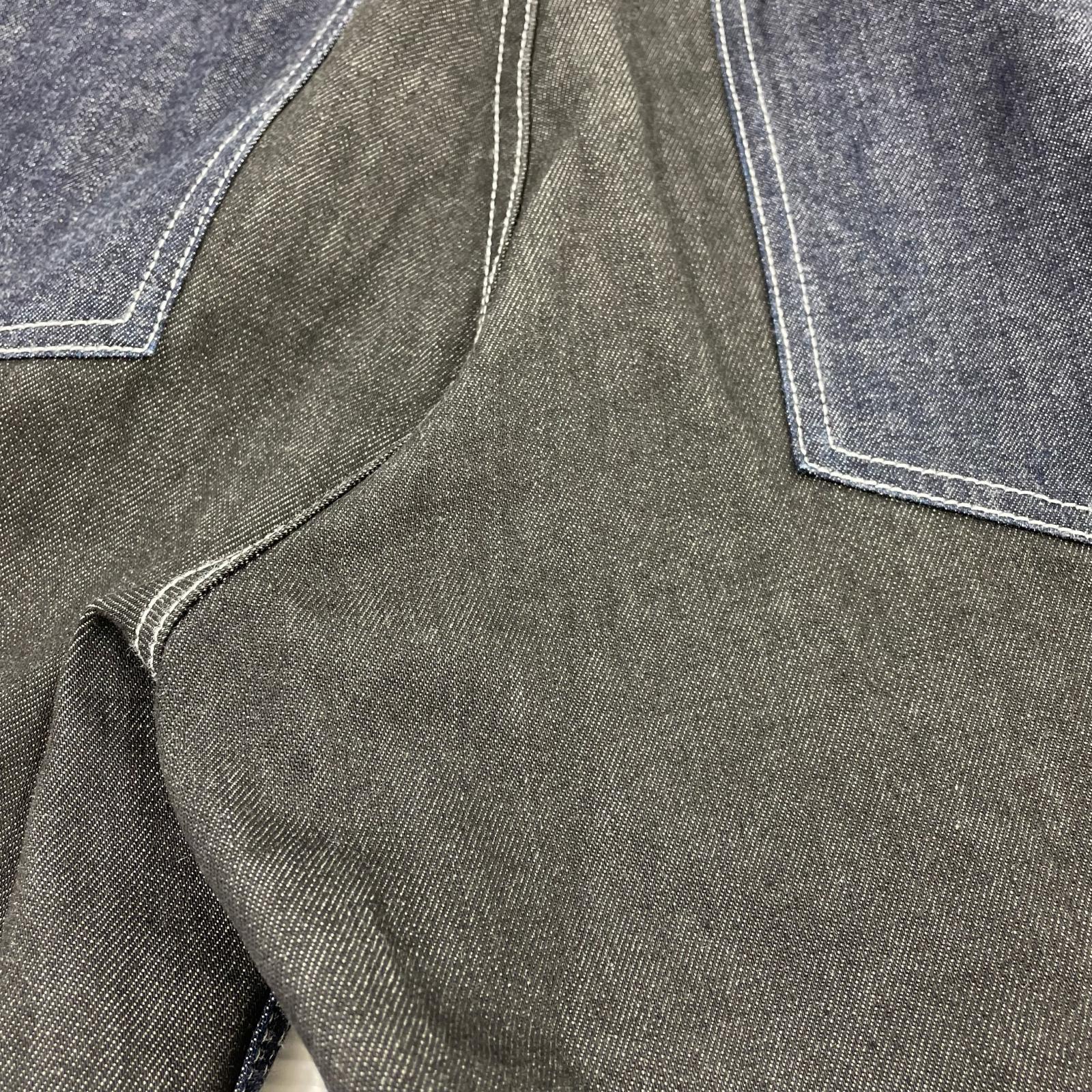 デニムパンツ COMME des GARCONS SHIRT ダブルニー2トーンデニムパンツ XS インディゴ×ブラック