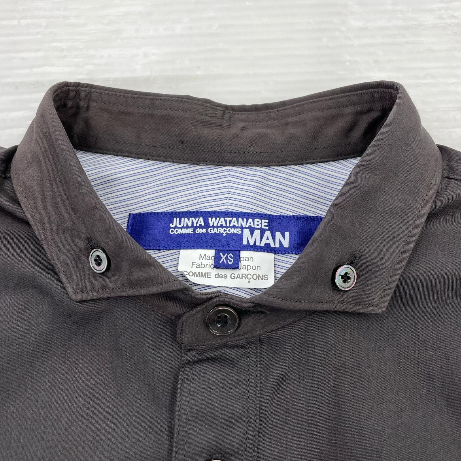 長袖シャツ JUNYA WATANABE COMME des GARCONS MAN パッチワークシャツ XS ブラック×マルチ ブラック