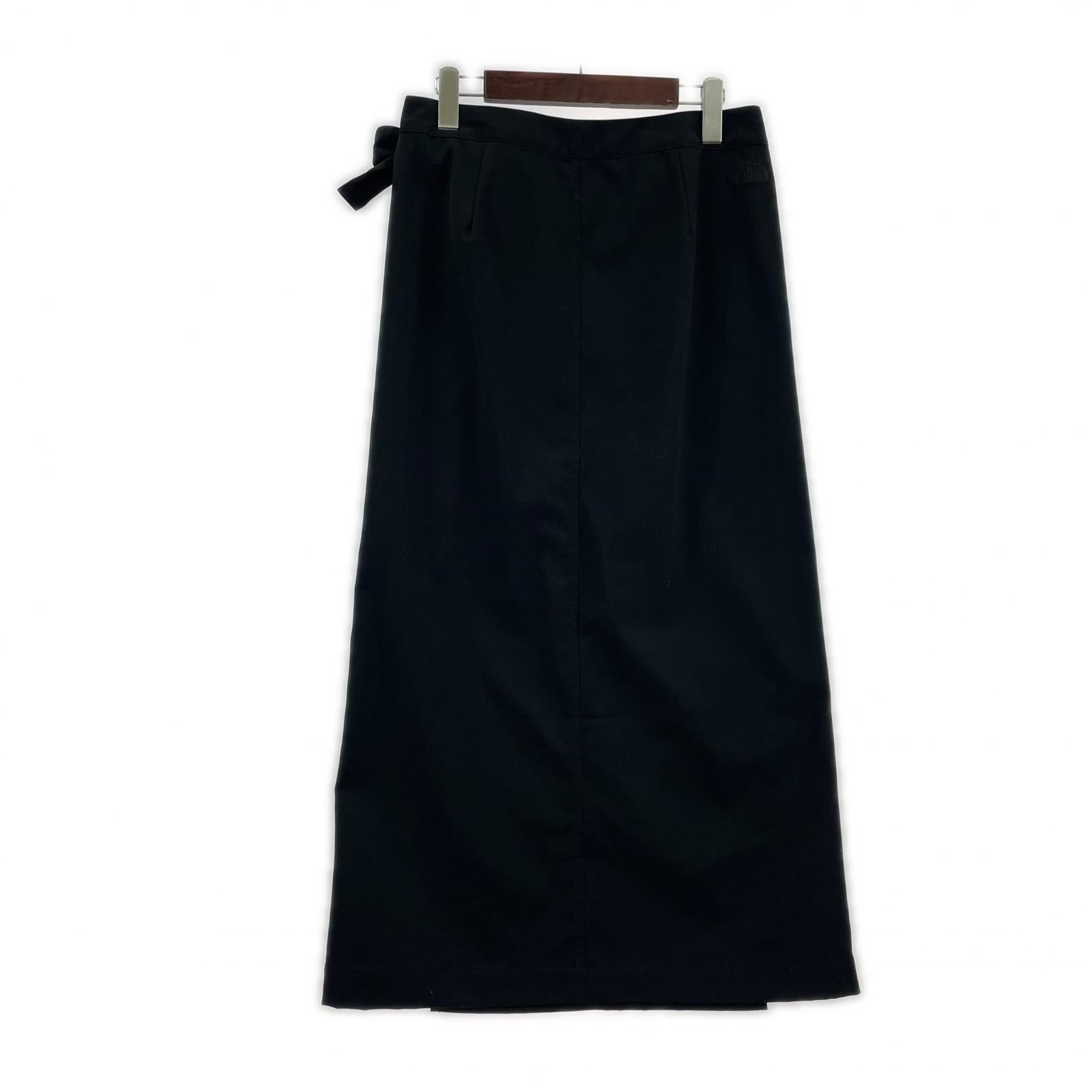 ロングスカート ラップスカート L ブラック