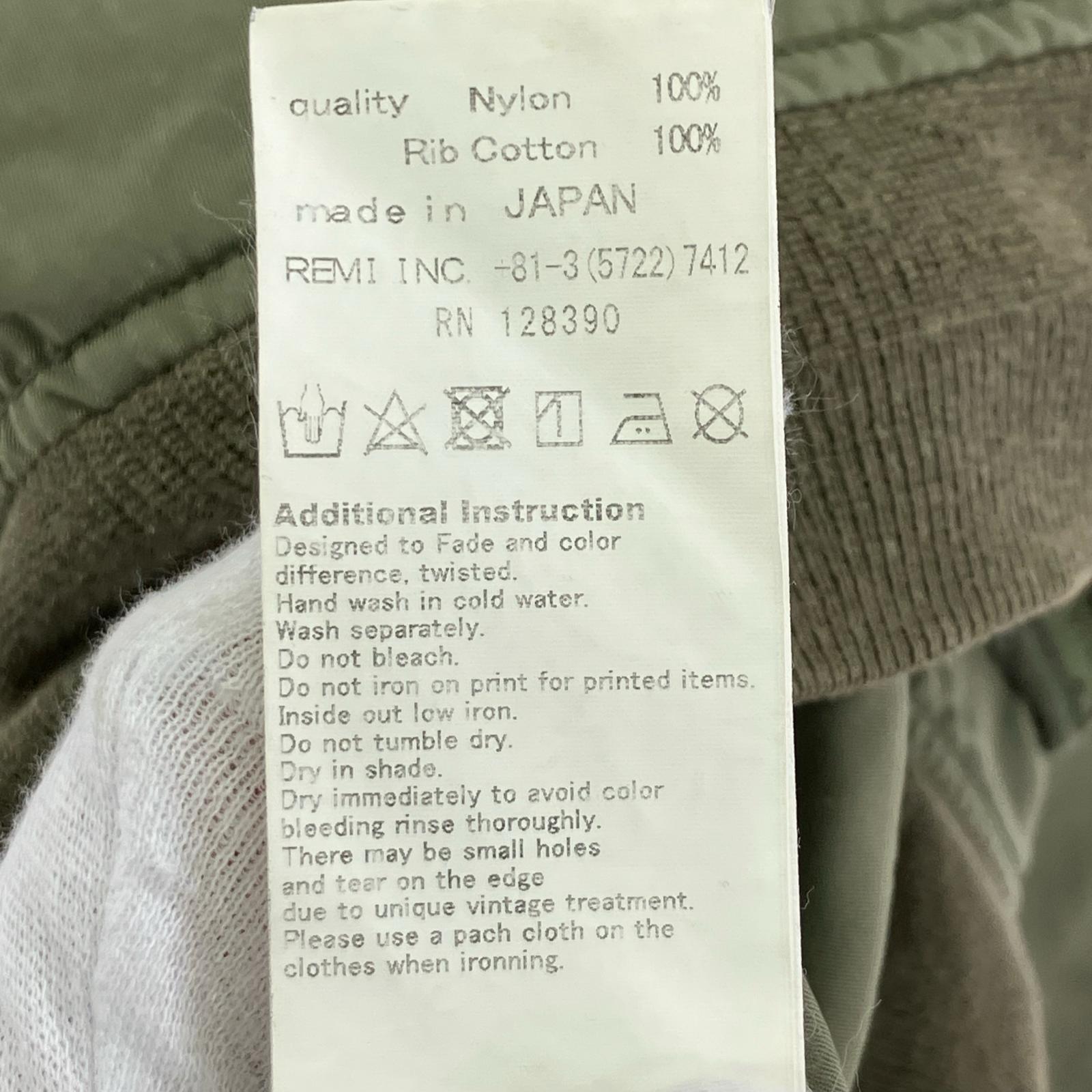 ジャケット REMI RELIEF ヴィンテージ加工 フライトジャケット S カーキ S カーキ