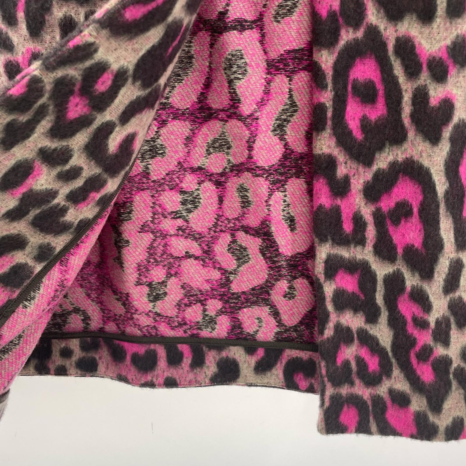 ジャケット STELLA McCARTNEY レオパード柄チェスターコート 38 ピンク 38 ピンク