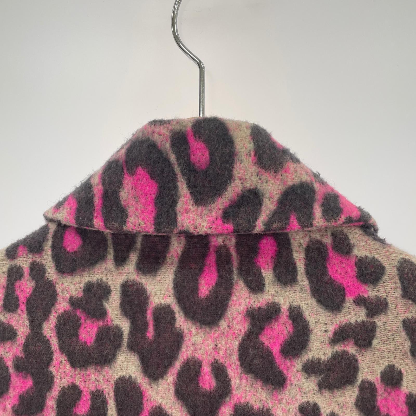 ジャケット STELLA McCARTNEY レオパード柄チェスターコート 38 ピンク 38 ピンク