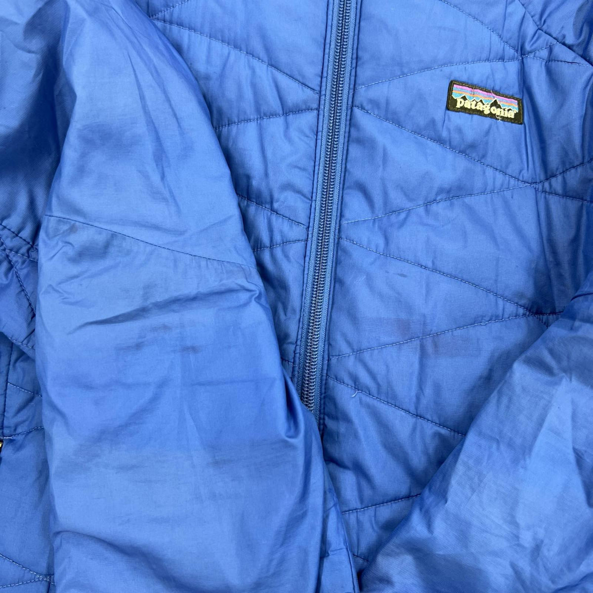 ダウンジャケット 00s Micro Puff Hoodie BLU M M ブルー