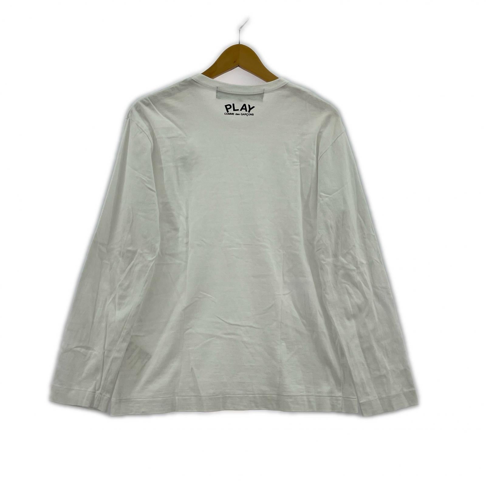 長袖Tシャツ PLAY COMME des GARCONS L/S logo tee 青山店限定 M M ホワイト
