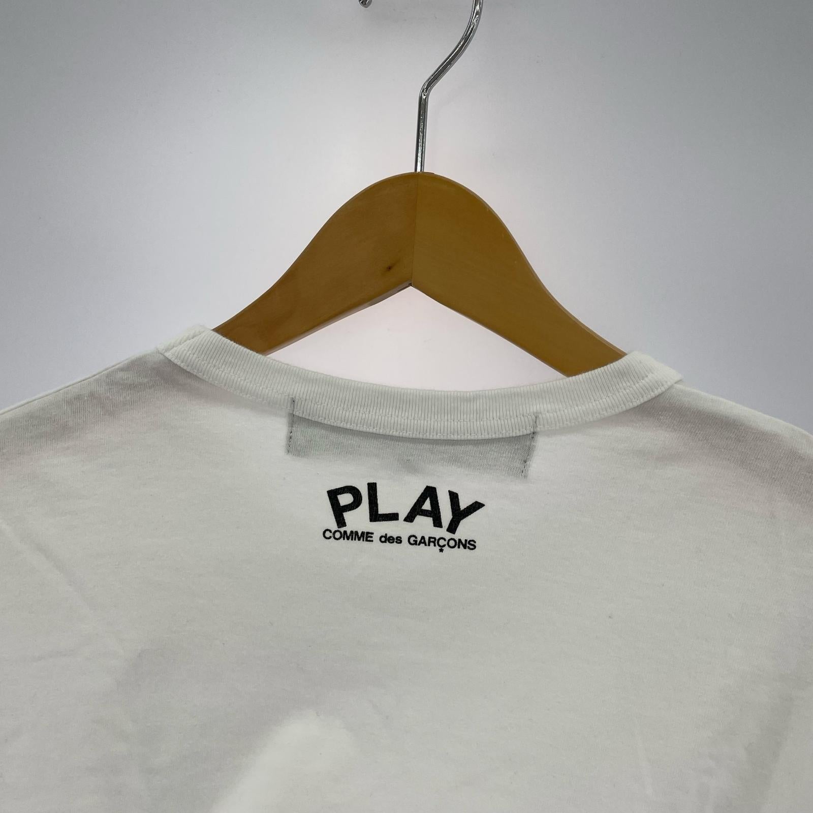 長袖Tシャツ PLAY COMME des GARCONS L/S logo tee 青山店限定 M M ホワイト