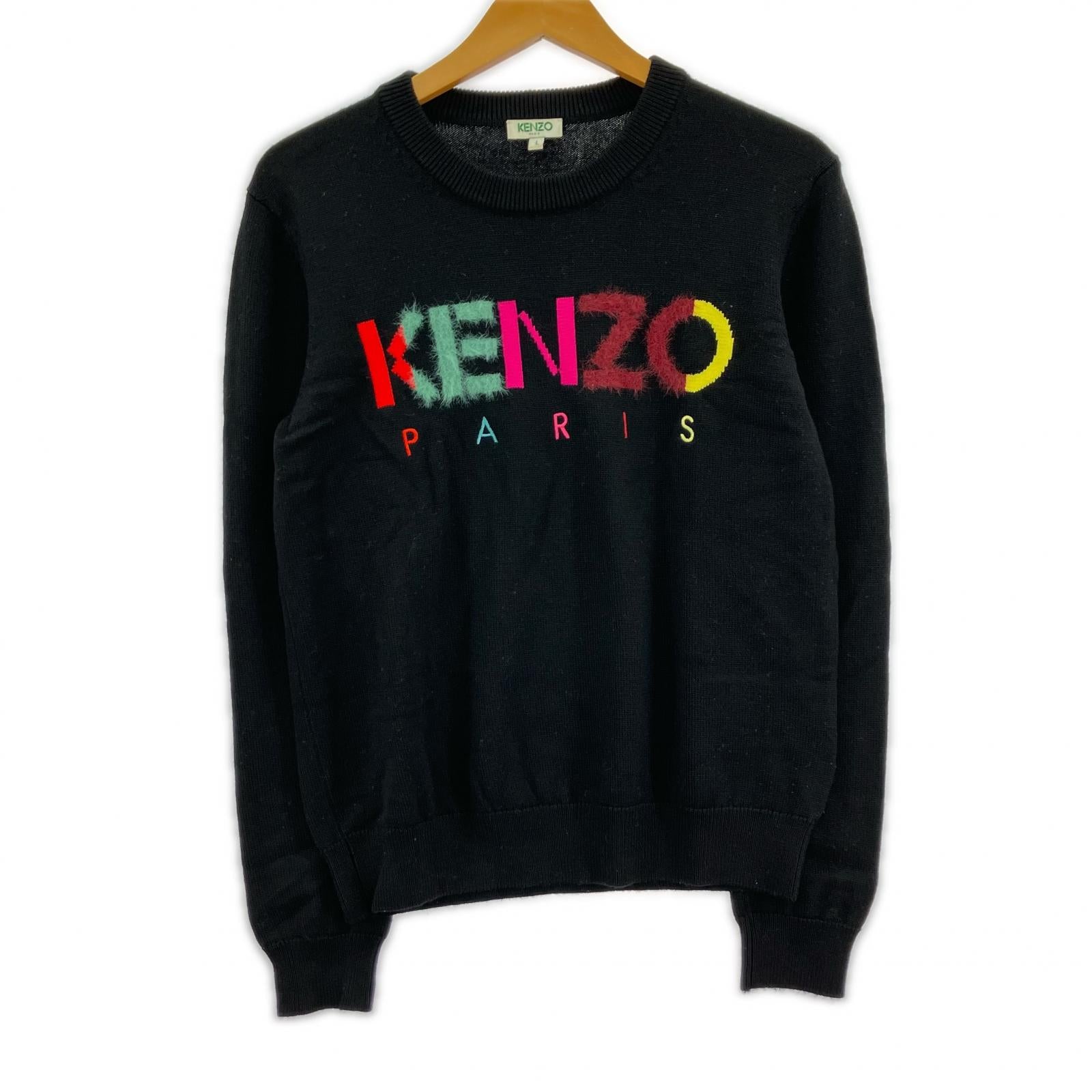 ニット KENZO ウールニット L 黒 L ブラック