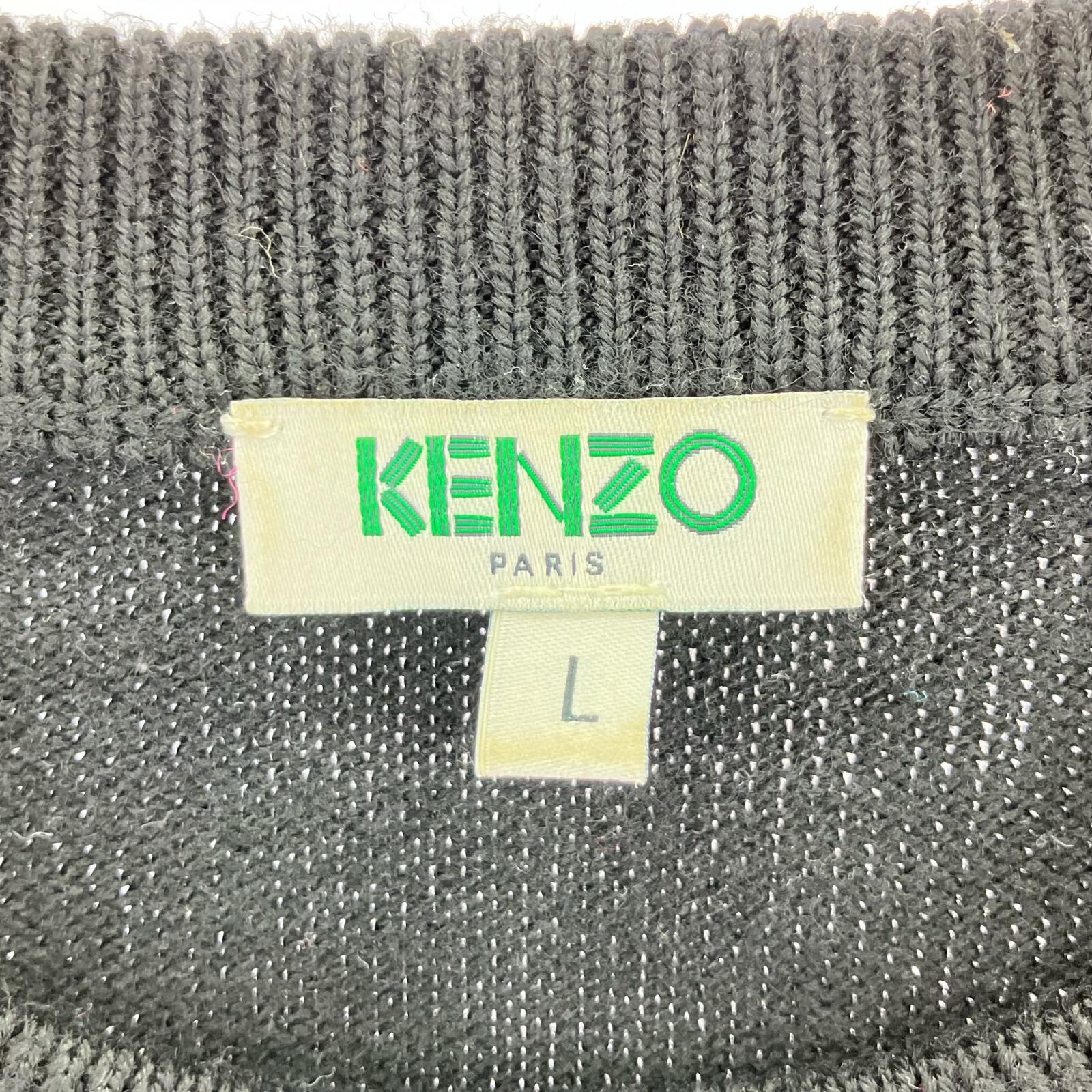 ニット KENZO ウールニット L 黒 L ブラック