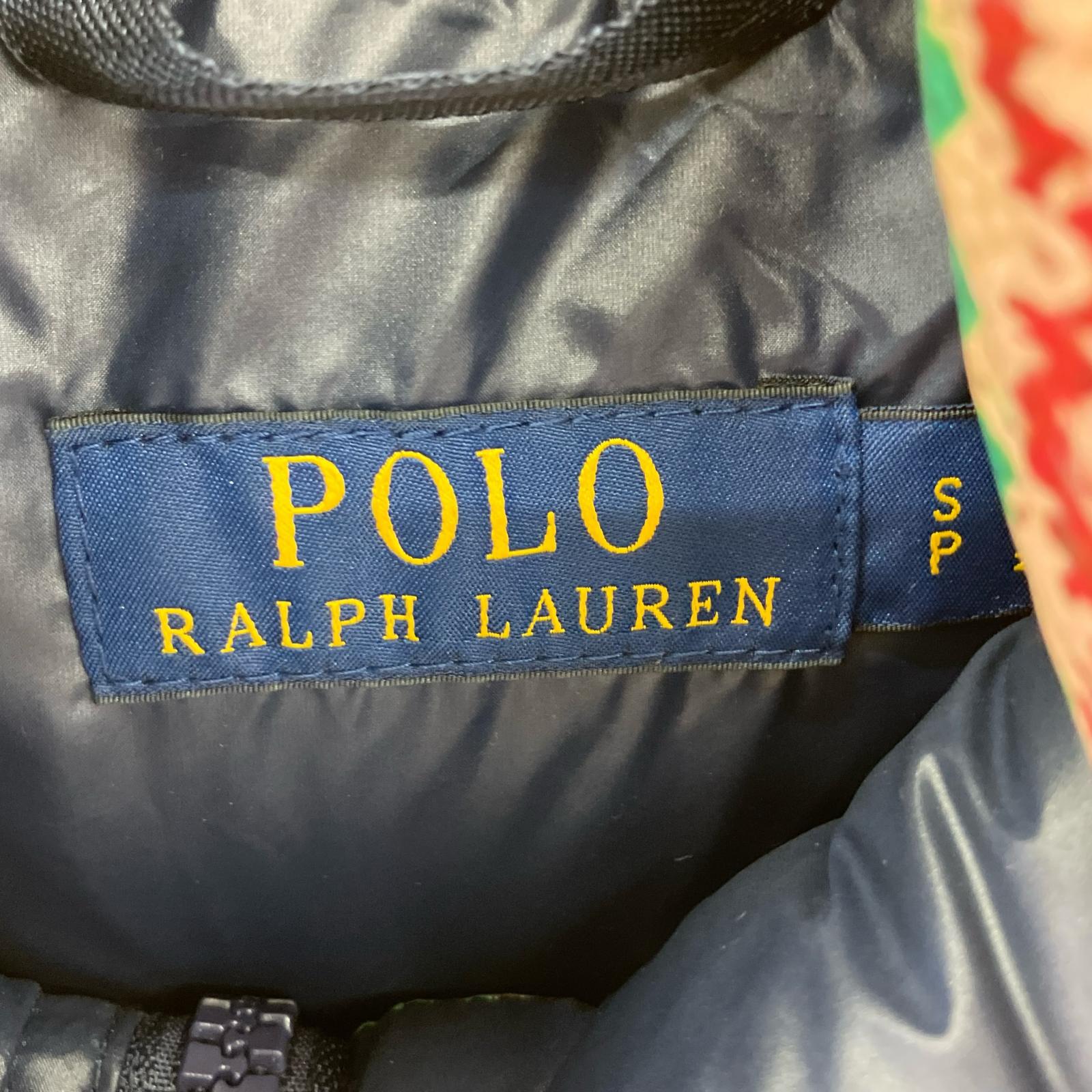 ダウンジャケット POLO RALPH LAUREN 総柄 ダウンジャケット ポニー S マルチカラー