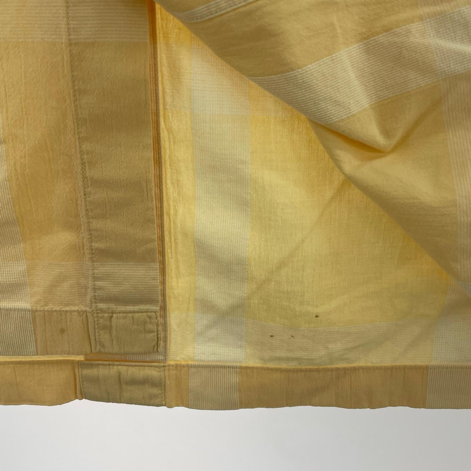 長袖シャツ ISSEY MIYAKE im バンドカラーチェックシャツ M 黄 L イエロー