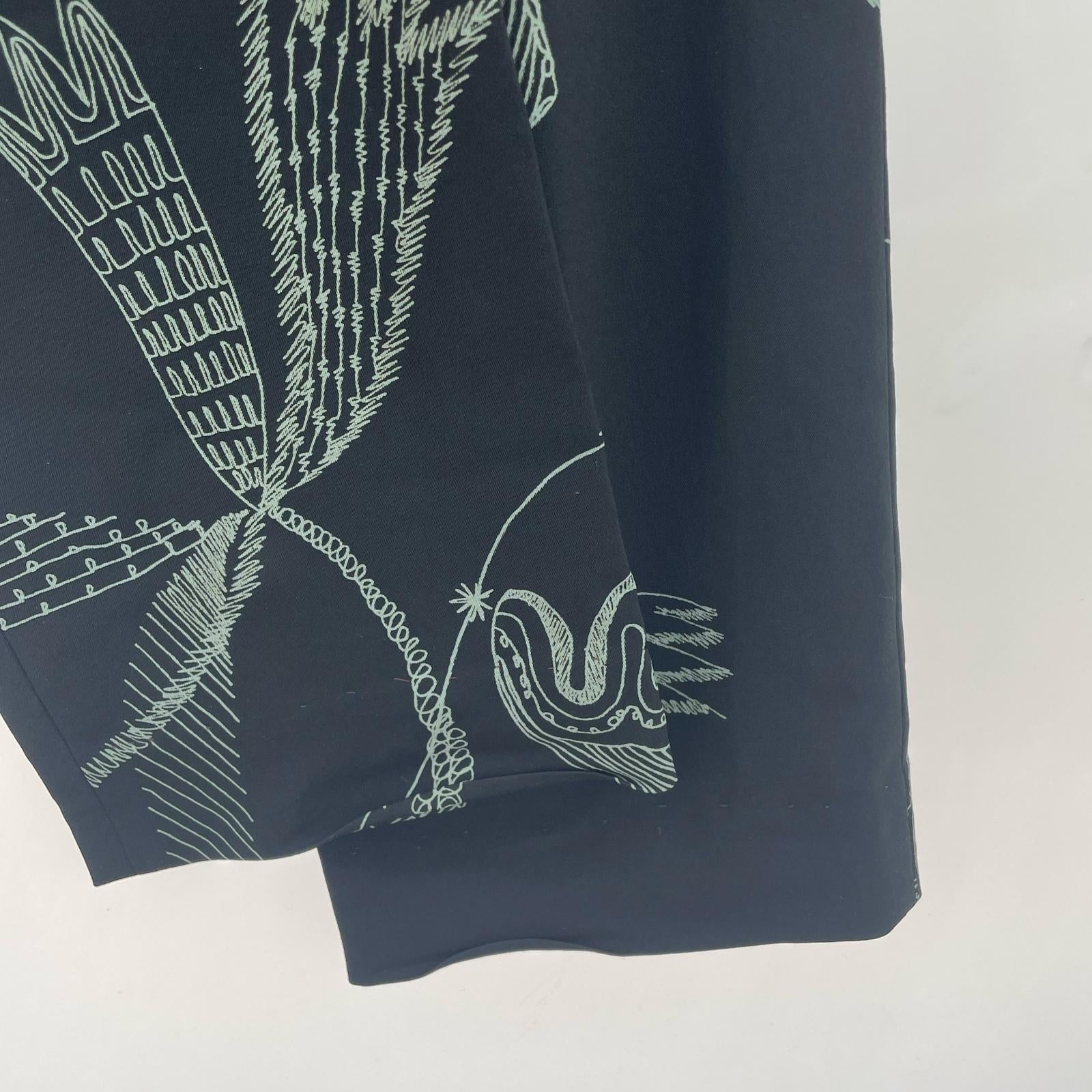 パンツ HaaT ISSEY MIYAKE 総柄パンツ 3 黒 3 ブラック