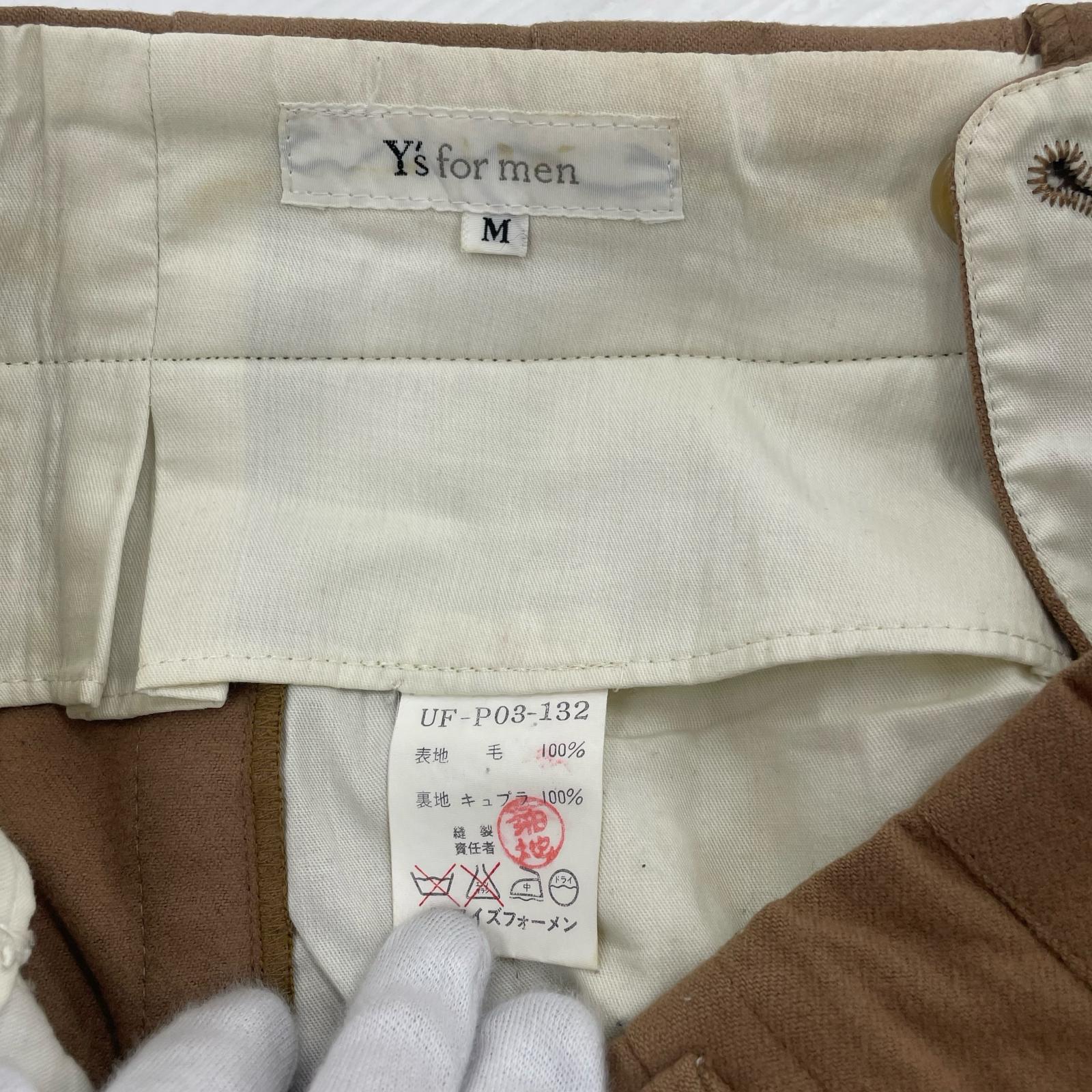 パンツ 90s頃 Y’s for men 白タグ ウールスラックス M ベージュ M ベージュ