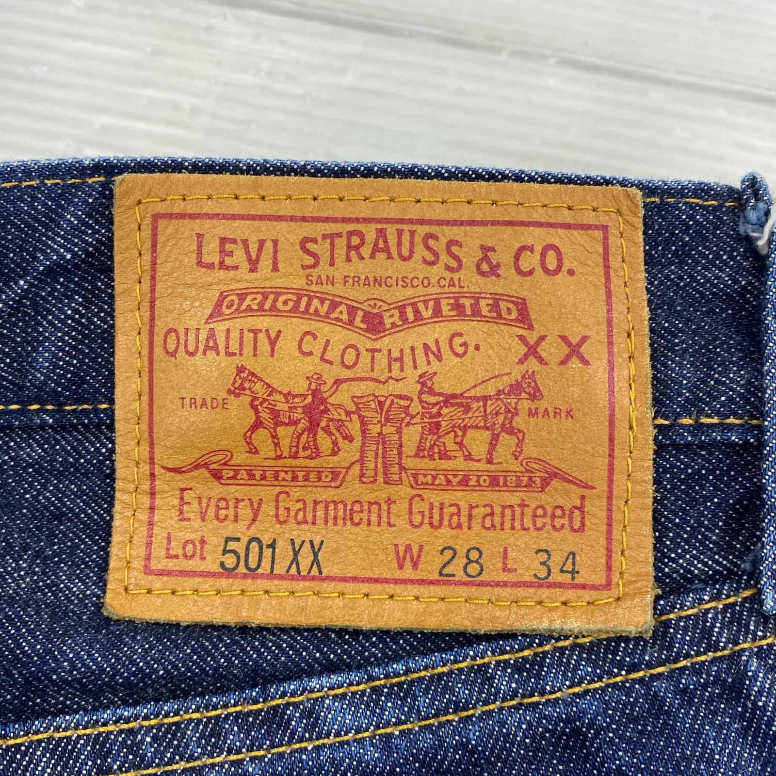 デニムパンツ 501XX復刻 W28 L34 28 ネイビー