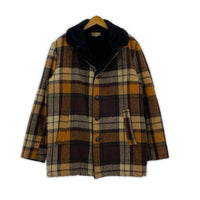 ジャケット 50s ランチコート チェック M ブラウン