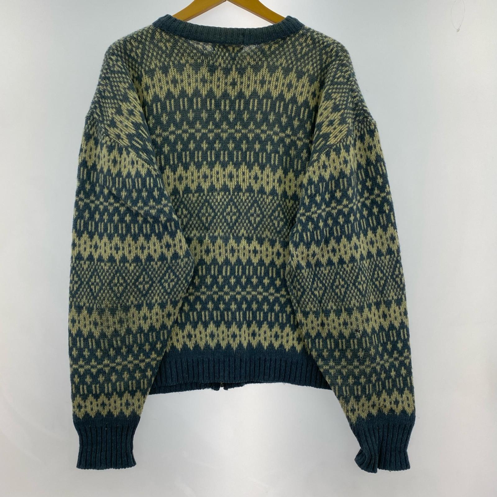 カーディガン 60s Richman Brothers モヘア混フルジップカーディガン L ブルー
