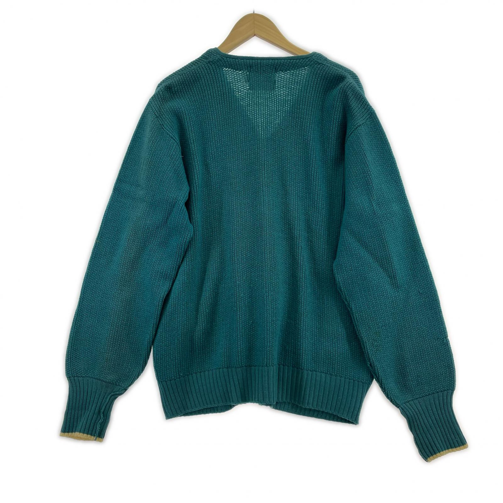 カーディガン 60s Allion Award Sweater レタードカーディガン グリーン