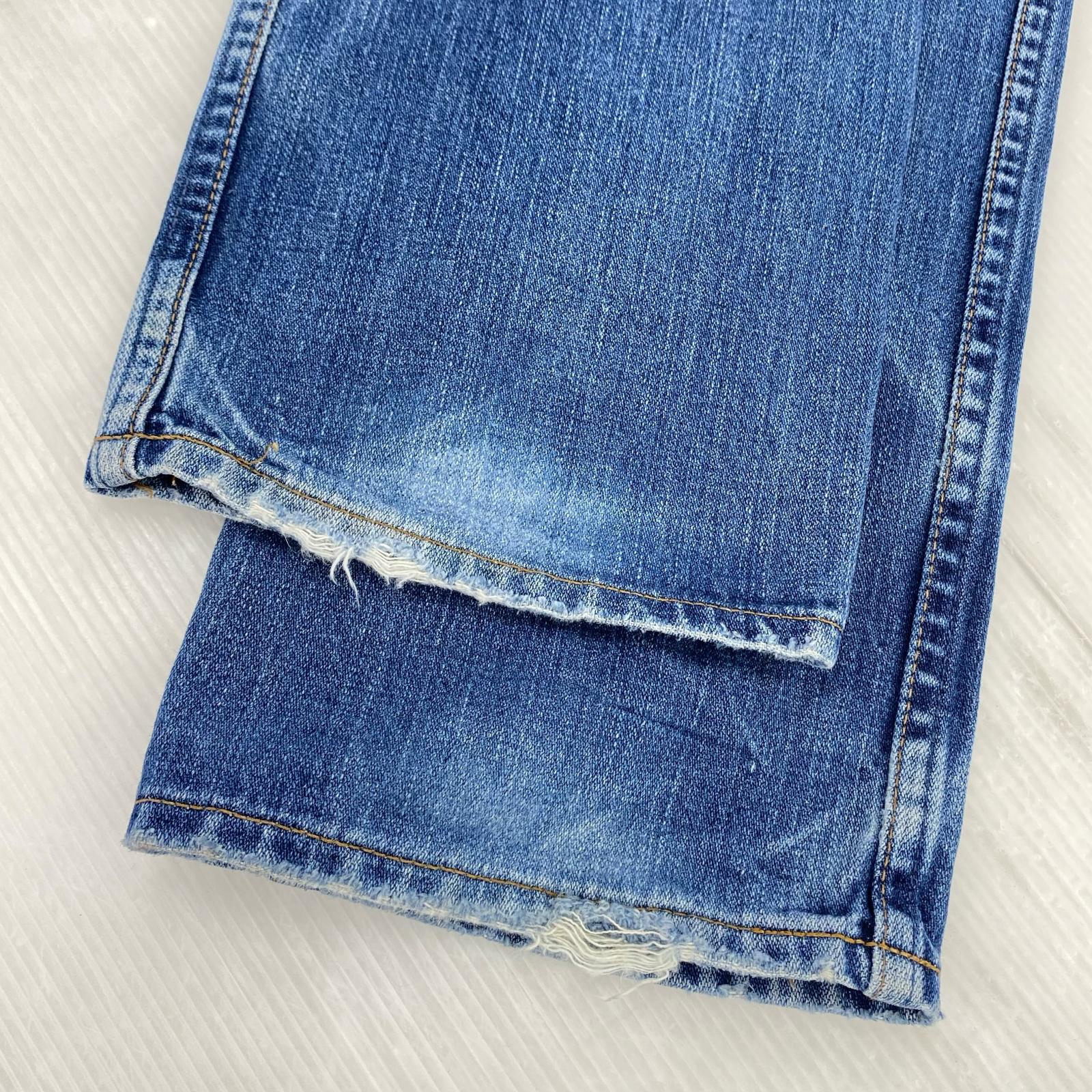 デニムパンツ 70s ベル無しタグ スリムパンツ