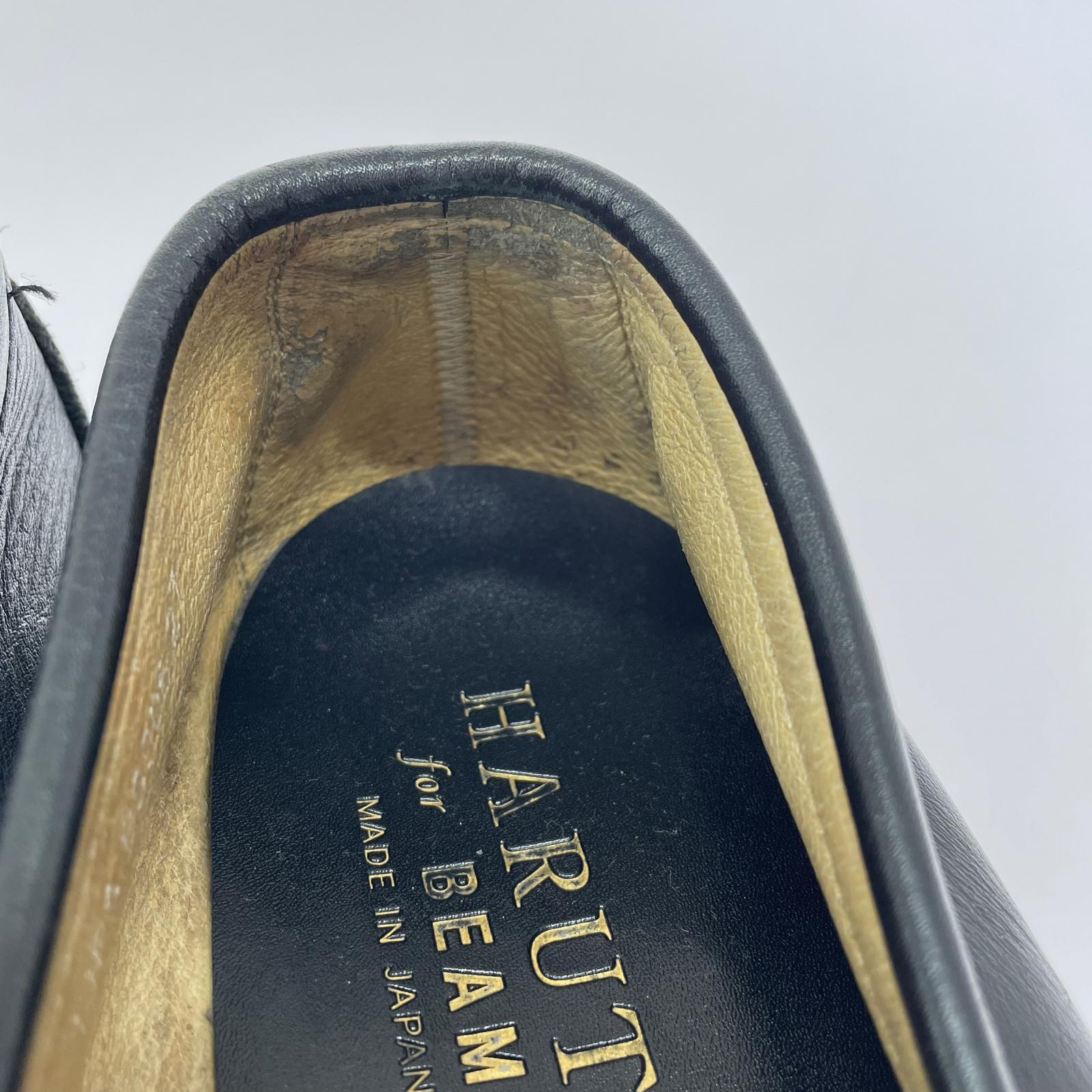 シューズ BEAMS 別注 レザー ローファー ブラック