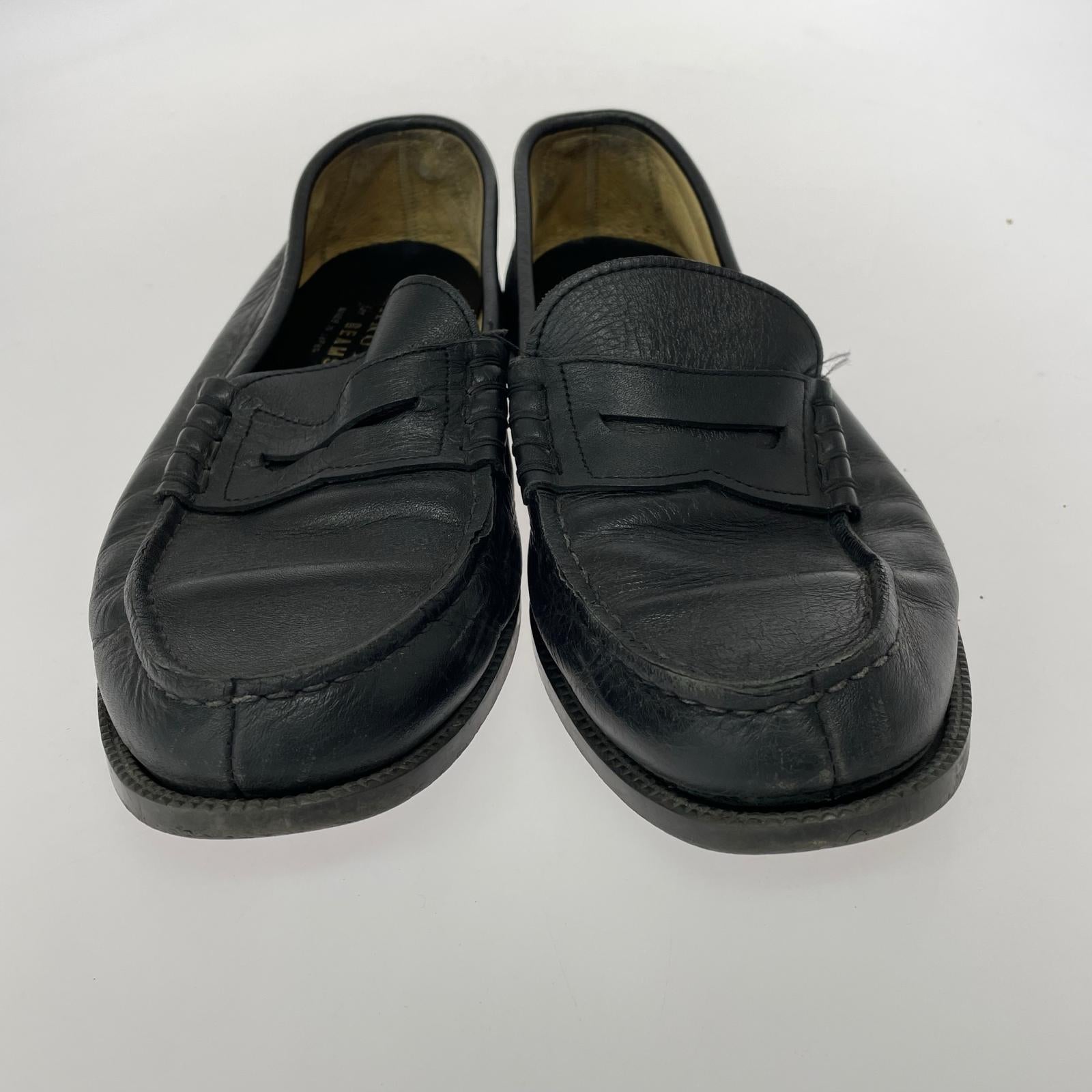 シューズ BEAMS 別注 レザー ローファー ブラック