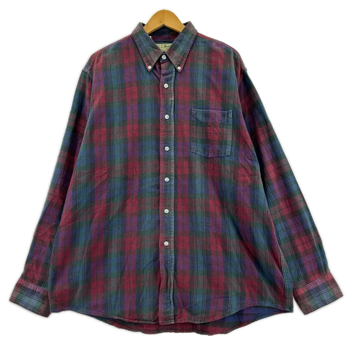 長袖シャツ L.L.Bean ネルシャツ チェック USA L