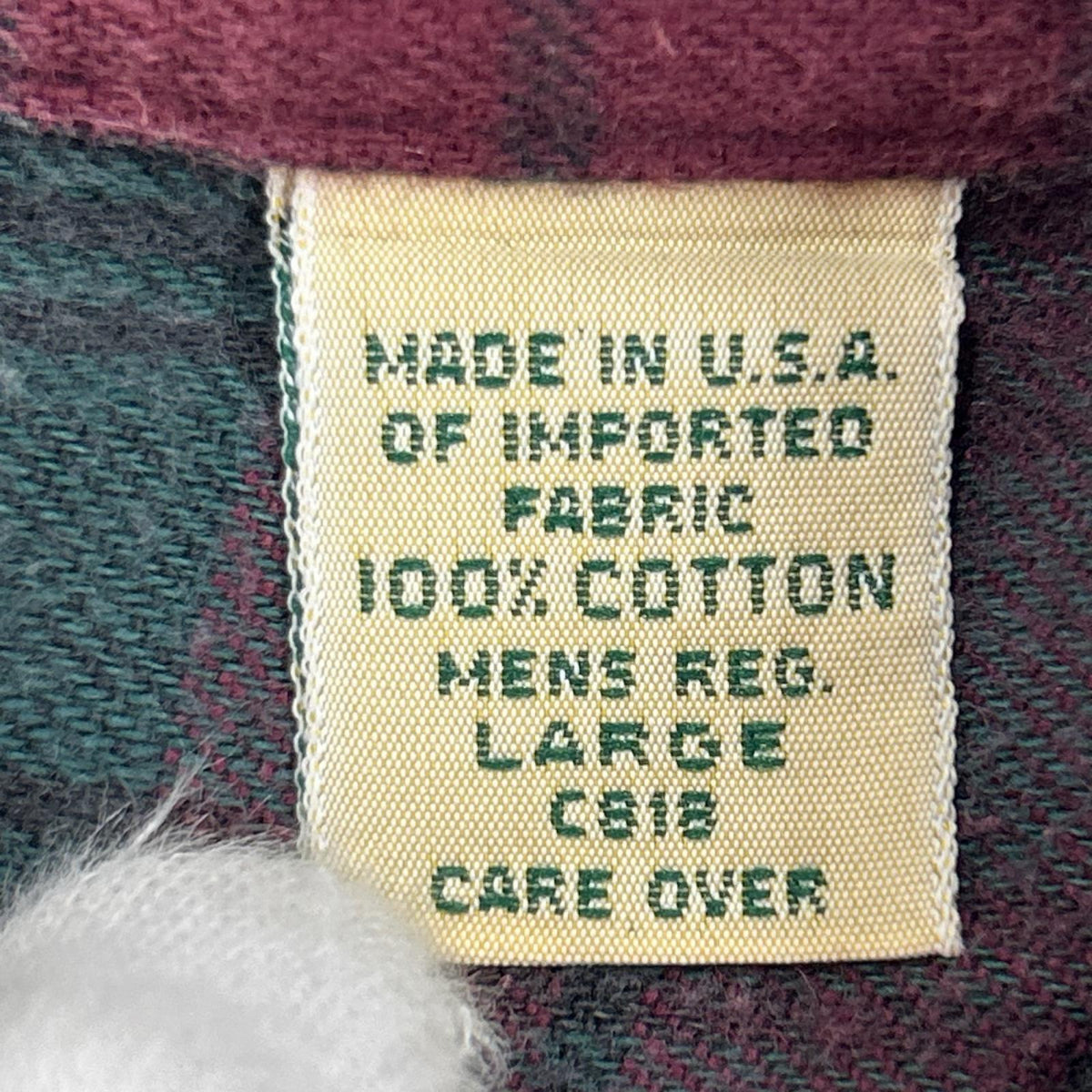 長袖シャツ L.L.Bean ネルシャツ チェック USA L