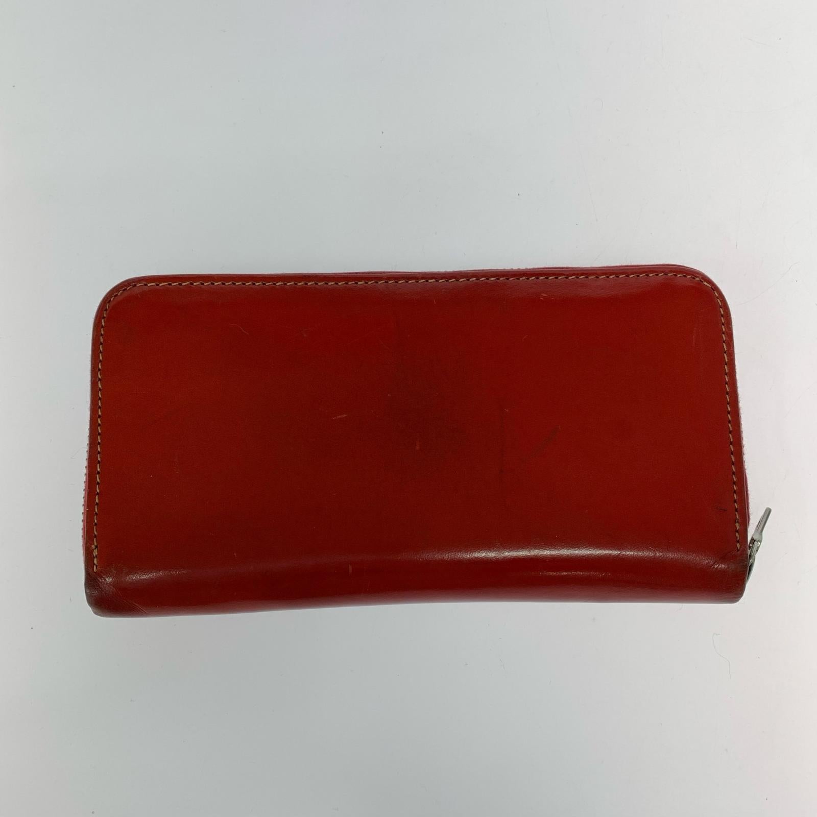 長財布 レザー 赤 レッド