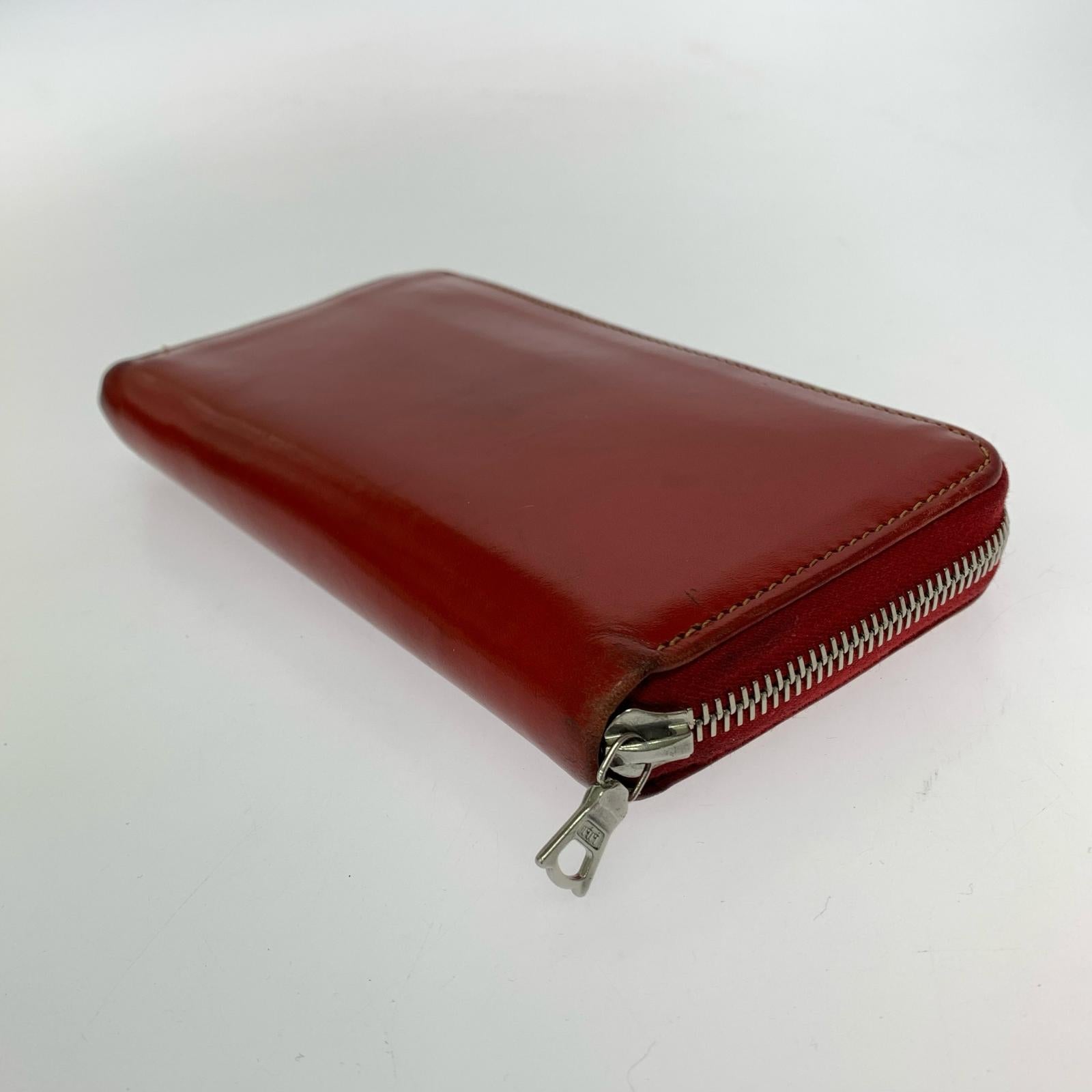 長財布 レザー 赤 レッド