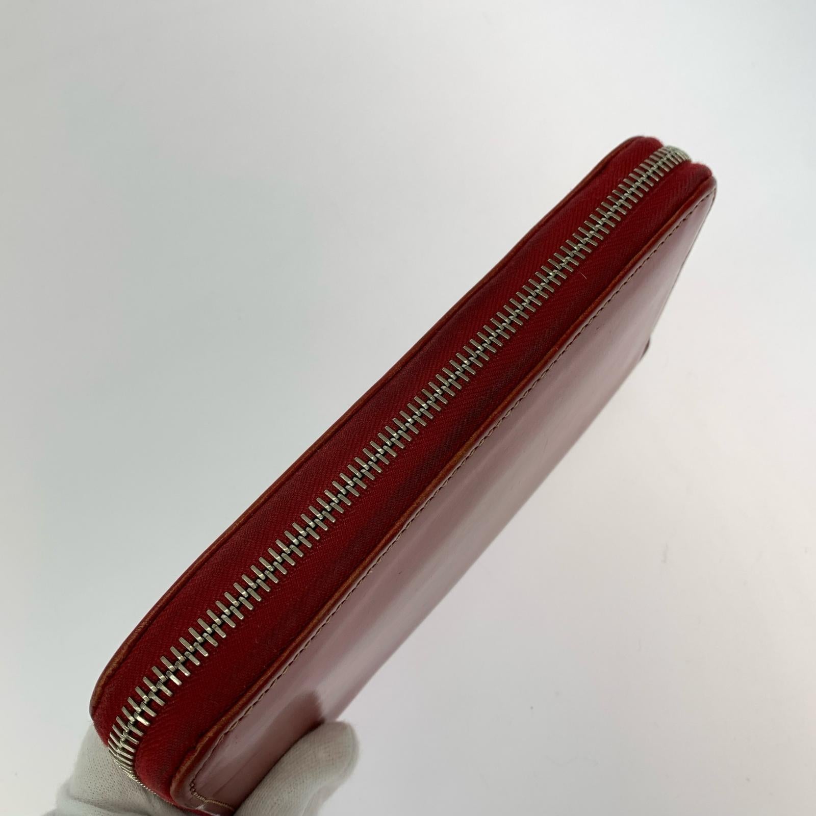 長財布 レザー 赤 レッド