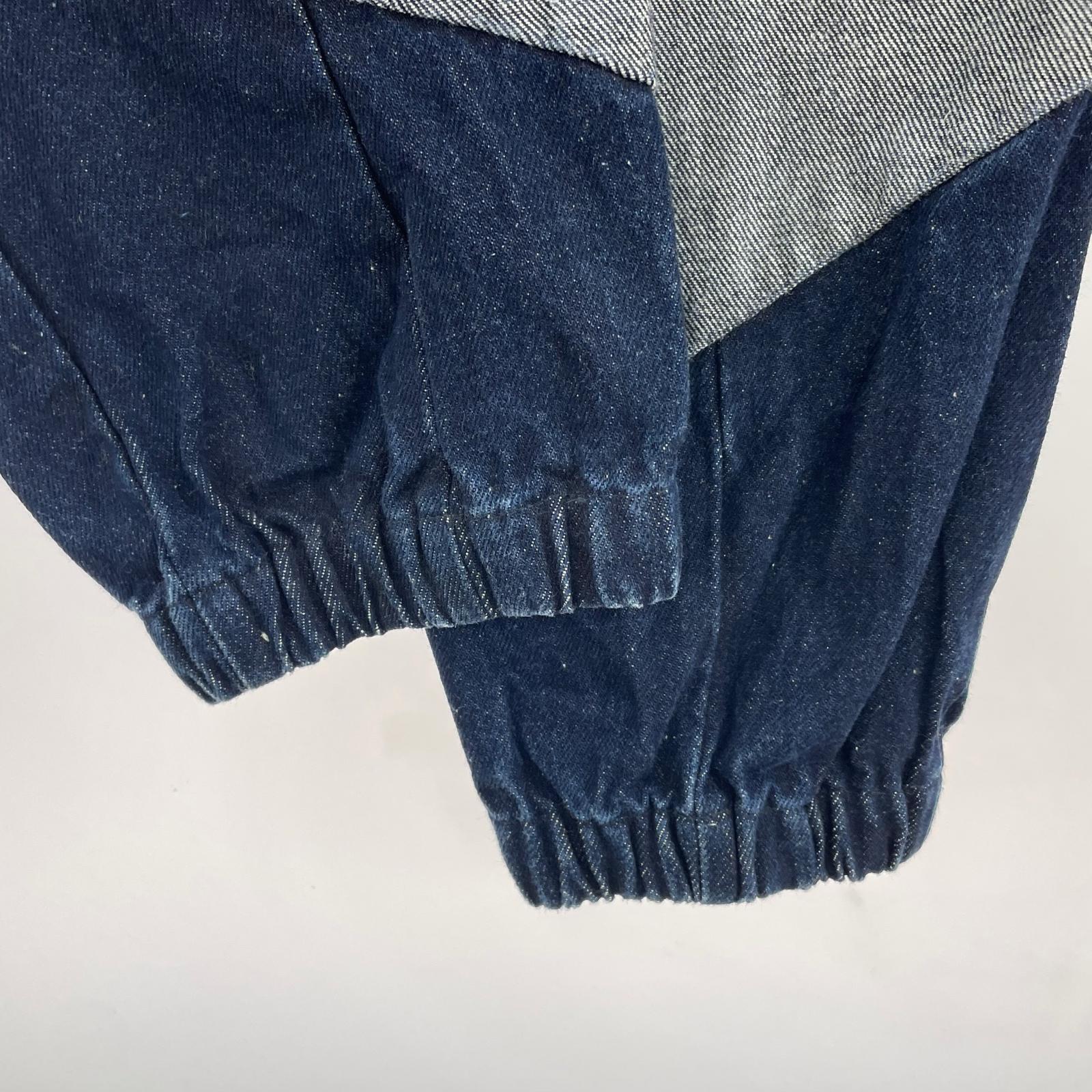デニムパンツ イージーパンツ 切替 M ネイビー