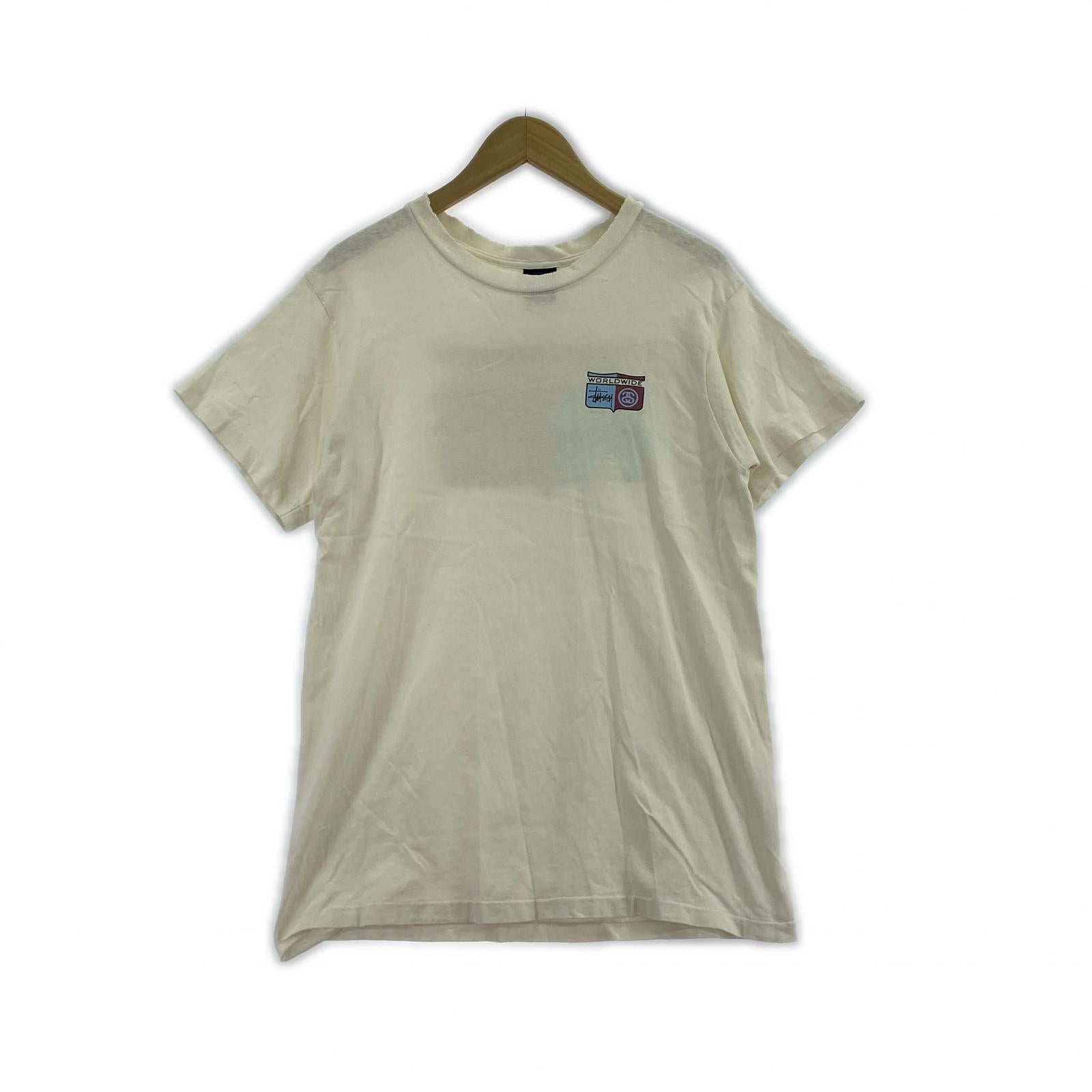 半袖シャツ STUSSY USA製 WORLDWIDE TEE M ホワイト