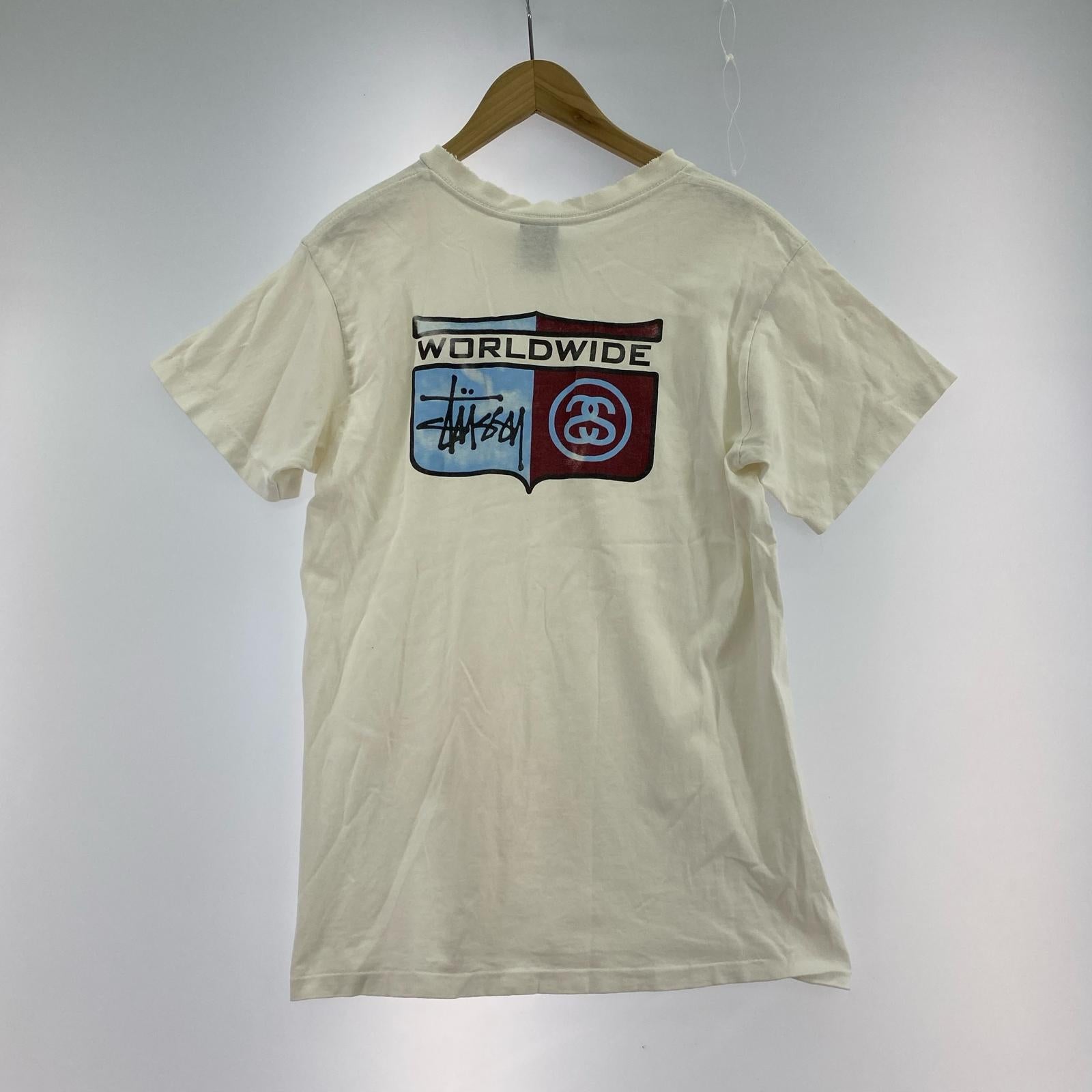 半袖シャツ STUSSY USA製 WORLDWIDE TEE M ホワイト