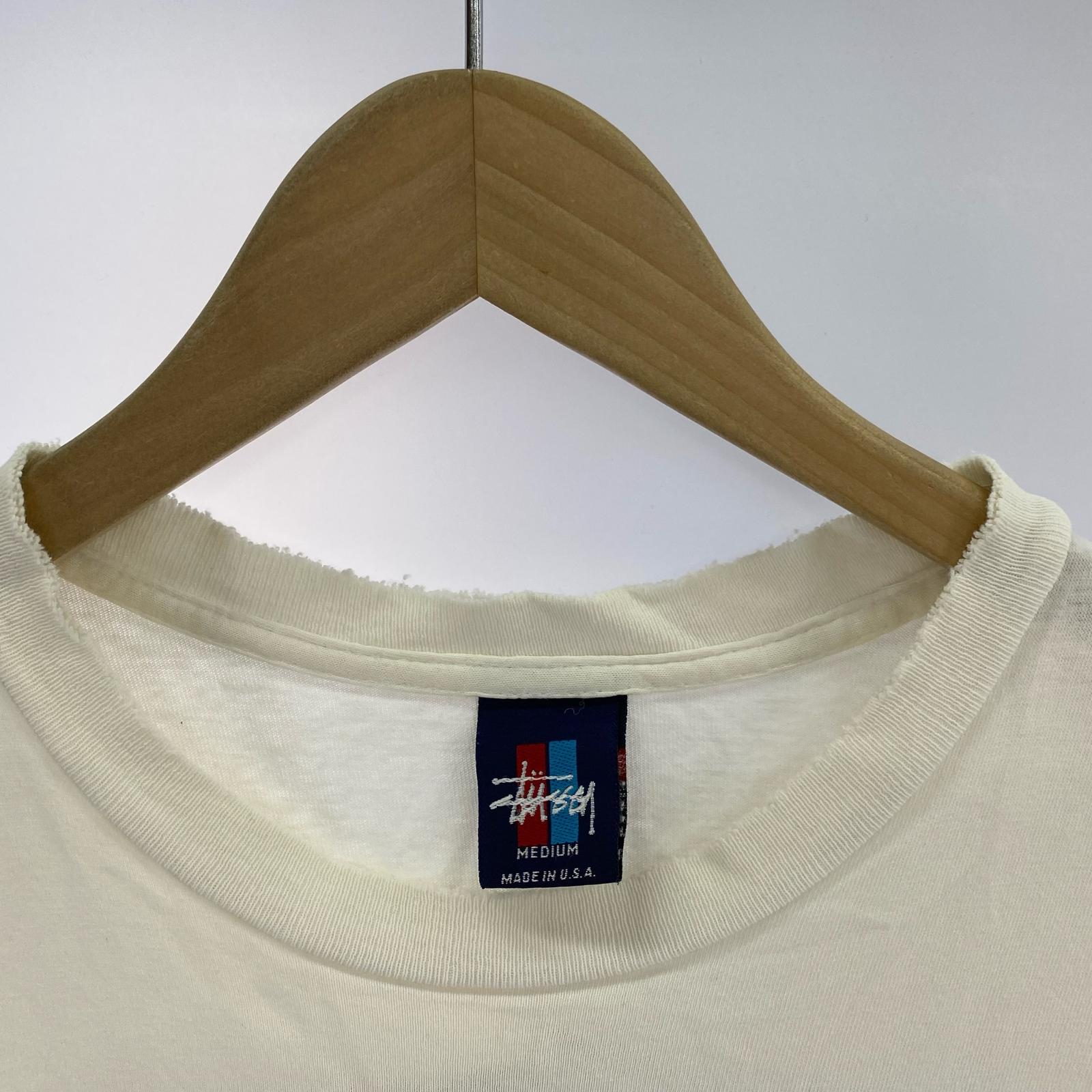 半袖シャツ STUSSY USA製 WORLDWIDE TEE M ホワイト