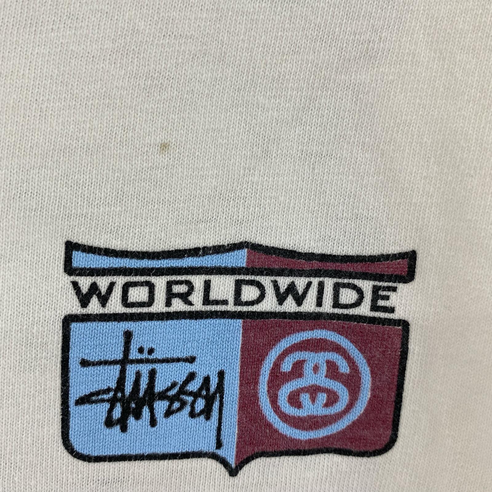 半袖シャツ STUSSY USA製 WORLDWIDE TEE M ホワイト