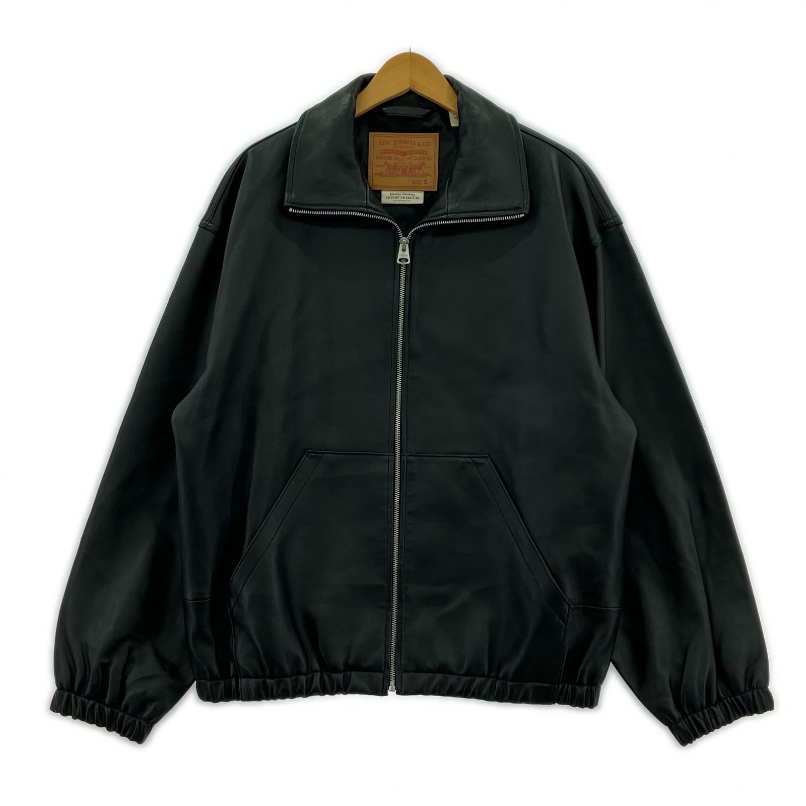 レザージャケット PREMIUM BLACK FULLZIP SPORTS LEATHER S S ブラック