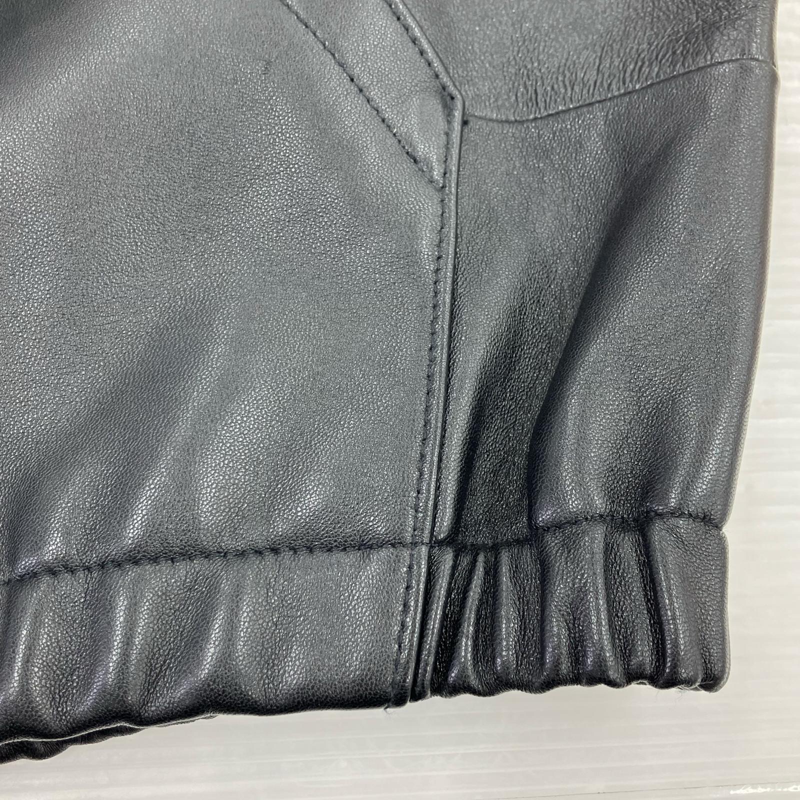 レザージャケット PREMIUM BLACK FULLZIP SPORTS LEATHER S S ブラック