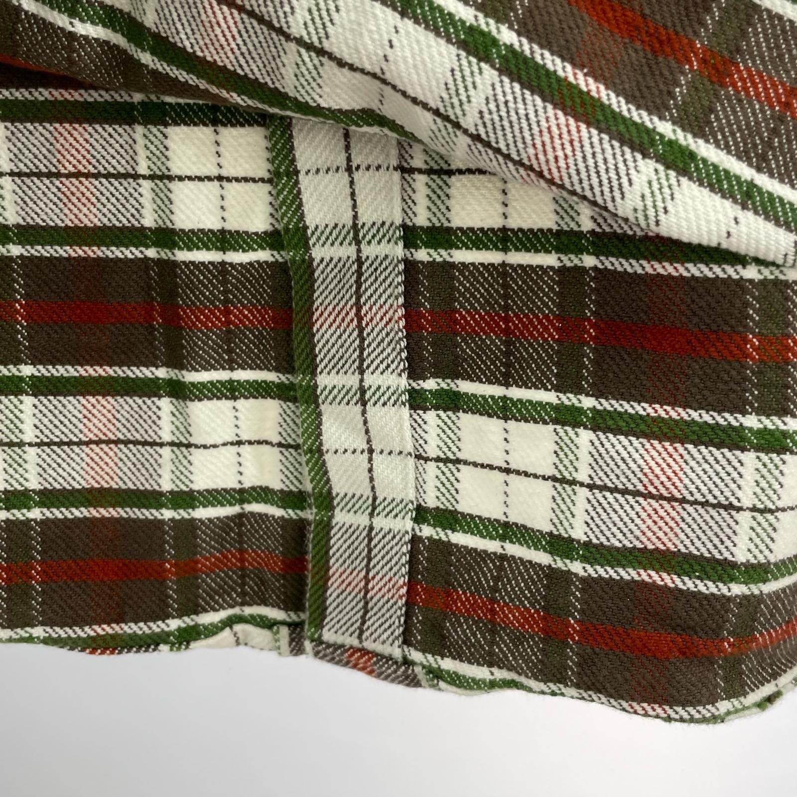 長袖シャツ CAMCO チェックネルシャツ XL ブラウン